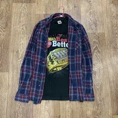 VIBE Gray Vintage Loose Plaid Shirt Size US M / EU 48-50 / 2 - 3 Thumbnail