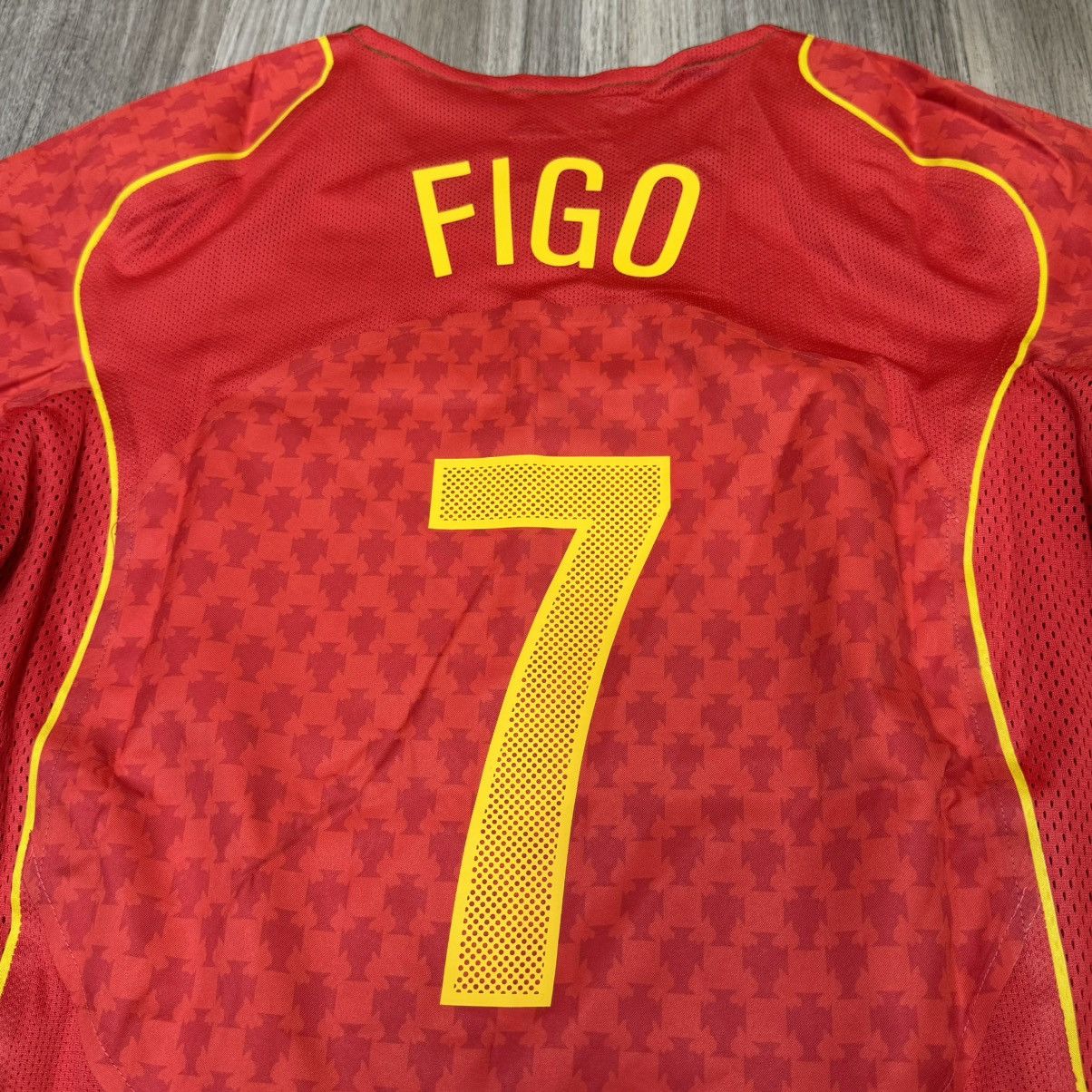 Nike Portugal 2004 retro home shirt #7 Figo Size US L / EU 52-54 / 3 - 4 Thumbnail