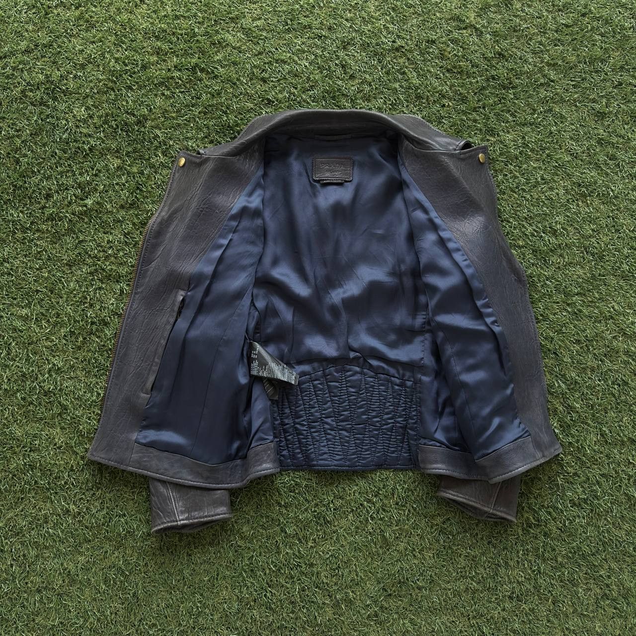 Prada PRADA F/W 2013 BIKER LAMBSKIN LEATHER JACKET RARE ARCHIVE Size M / US 6-8 / IT 42-44 - 10 Thumbnail
