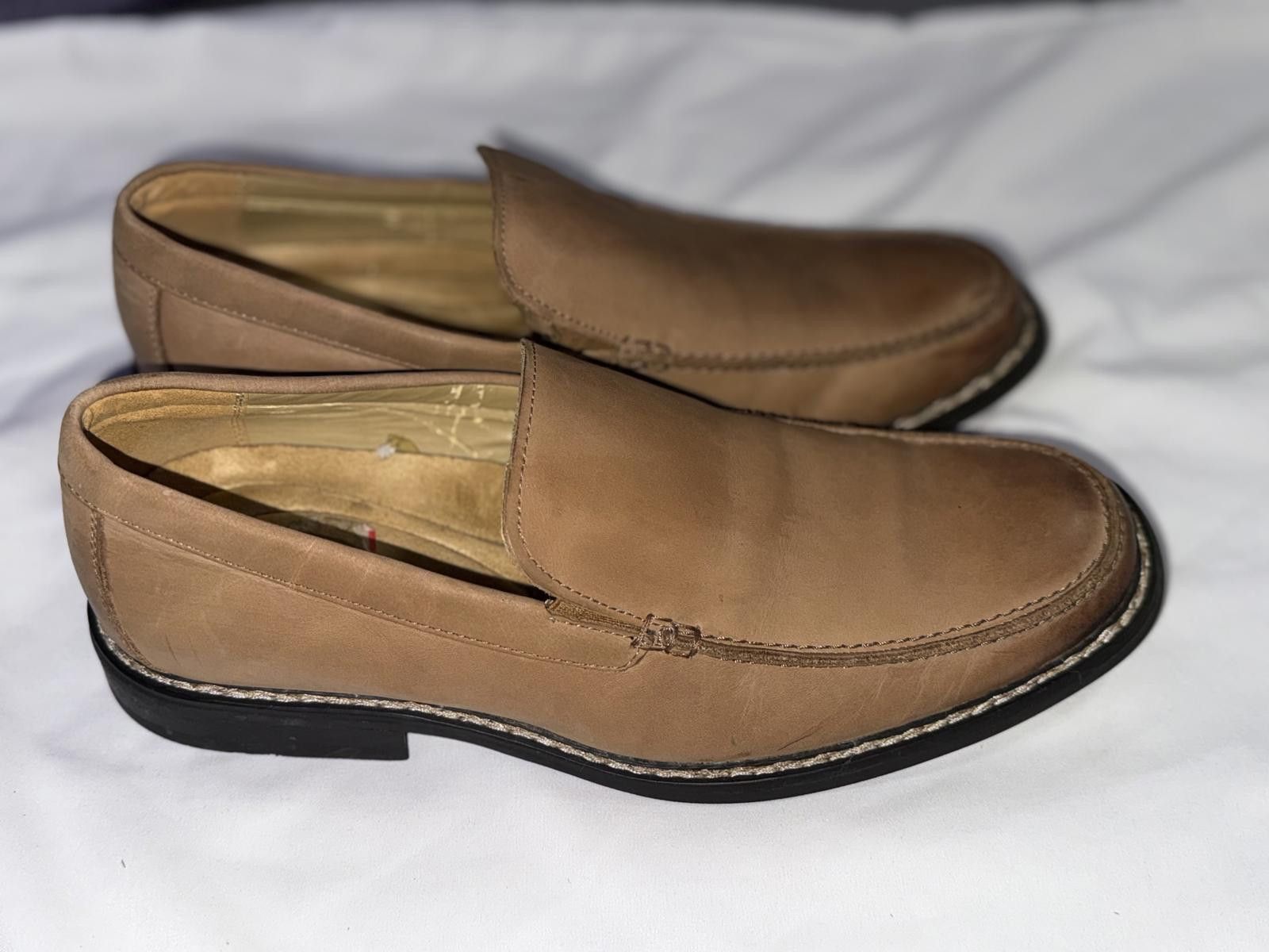 Designer Dr Scholls Men's Tan Slip On Loafers Size 9.5M Size US 9.5 / EU 42-43 - 8 Thumbnail