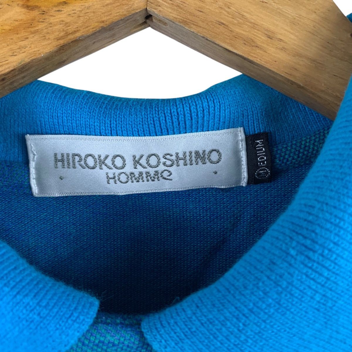 Hiroko Koshino Homme Vintage HIROKO KOSHINO HOMME Collection Polo Tee Shirt Top Size US M / EU 48-50 / 2 - 7 Thumbnail
