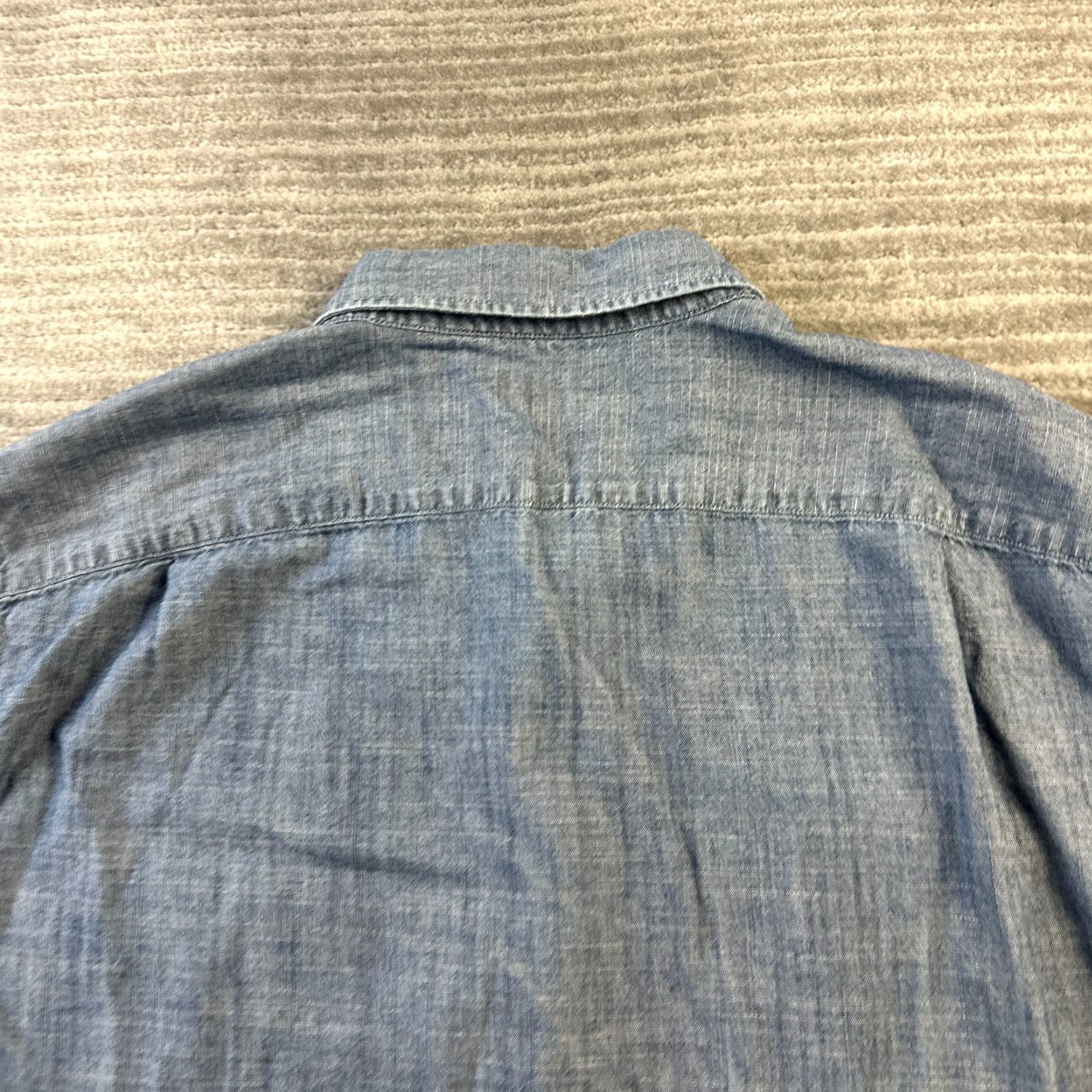 J.Crew J Crew Shirt Mens Large Blue Chambray Slim Fit Button Up Size US L / EU 52-54 / 3 - 5 Thumbnail