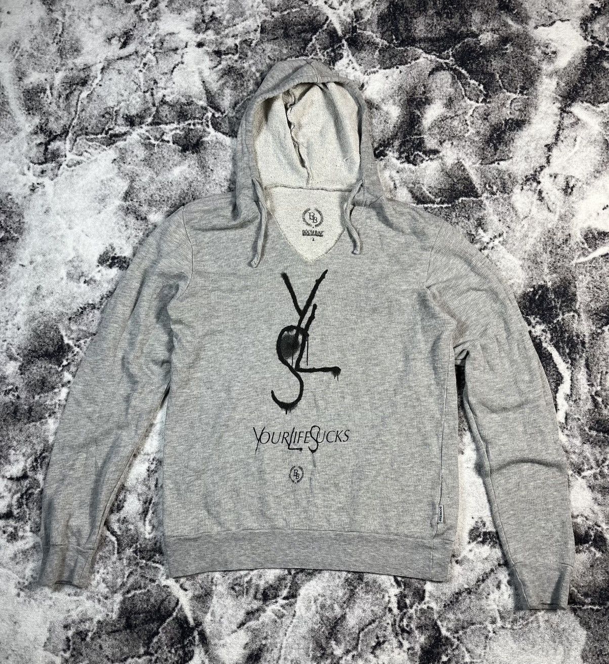Other Boom Bap YSL YourLifeSucks Gray Hoodie Size L Size US L / EU 52-54 / 3 - 1 Thumbnail