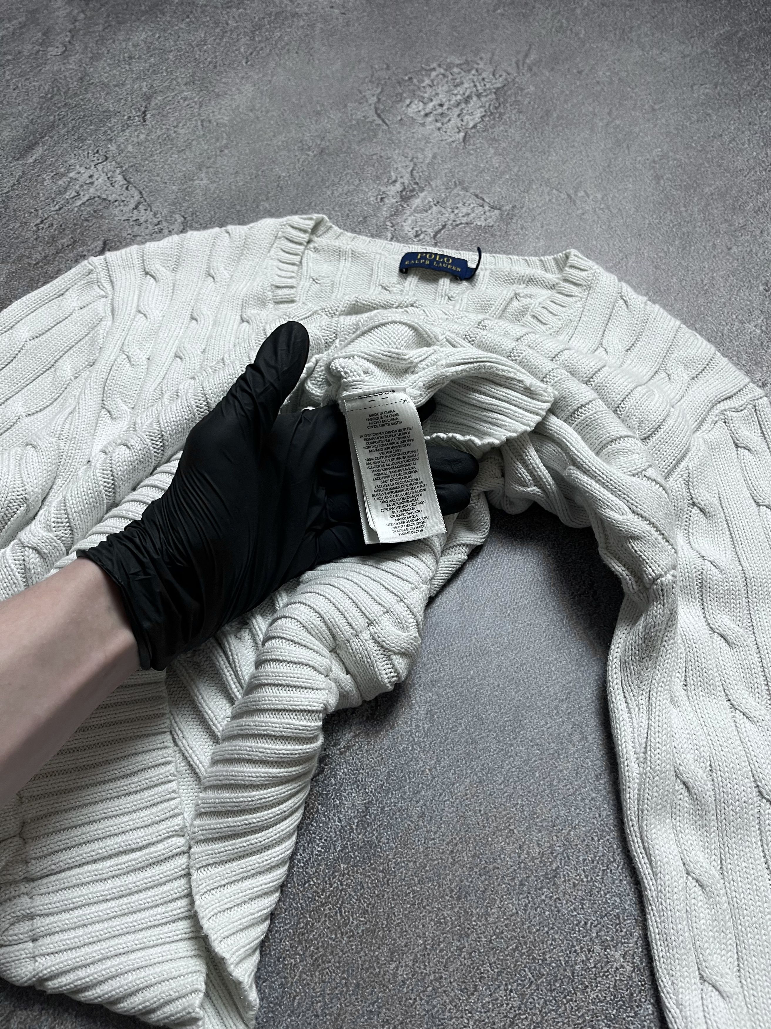 Polo Ralph Lauren Vintage Sweater Cable Knit Polo Ralph Lauren Big Pony Size US M / EU 48-50 / 2 - 5 Thumbnail