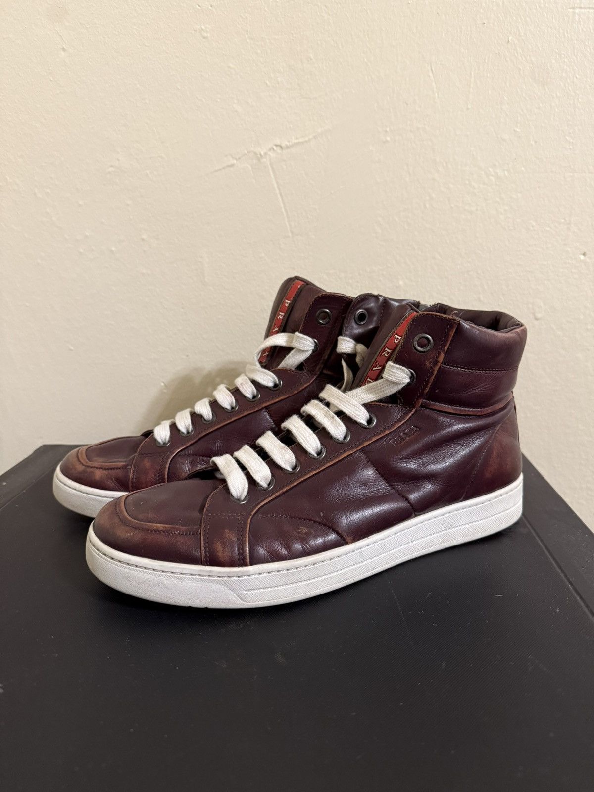Prada Prada fidello Vintage hi-top sneakers Size US 9.5 / EU 42-43 - 1 Thumbnail