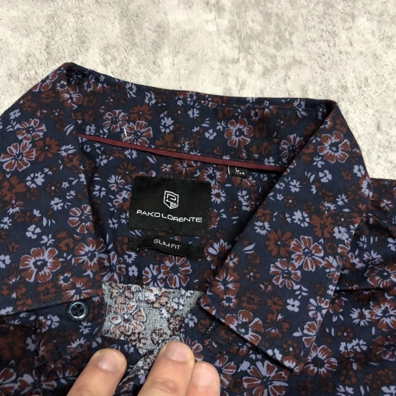 Other Navy and purple floral button-up shirt Size US L / EU 52-54 / 3 - 3 Thumbnail