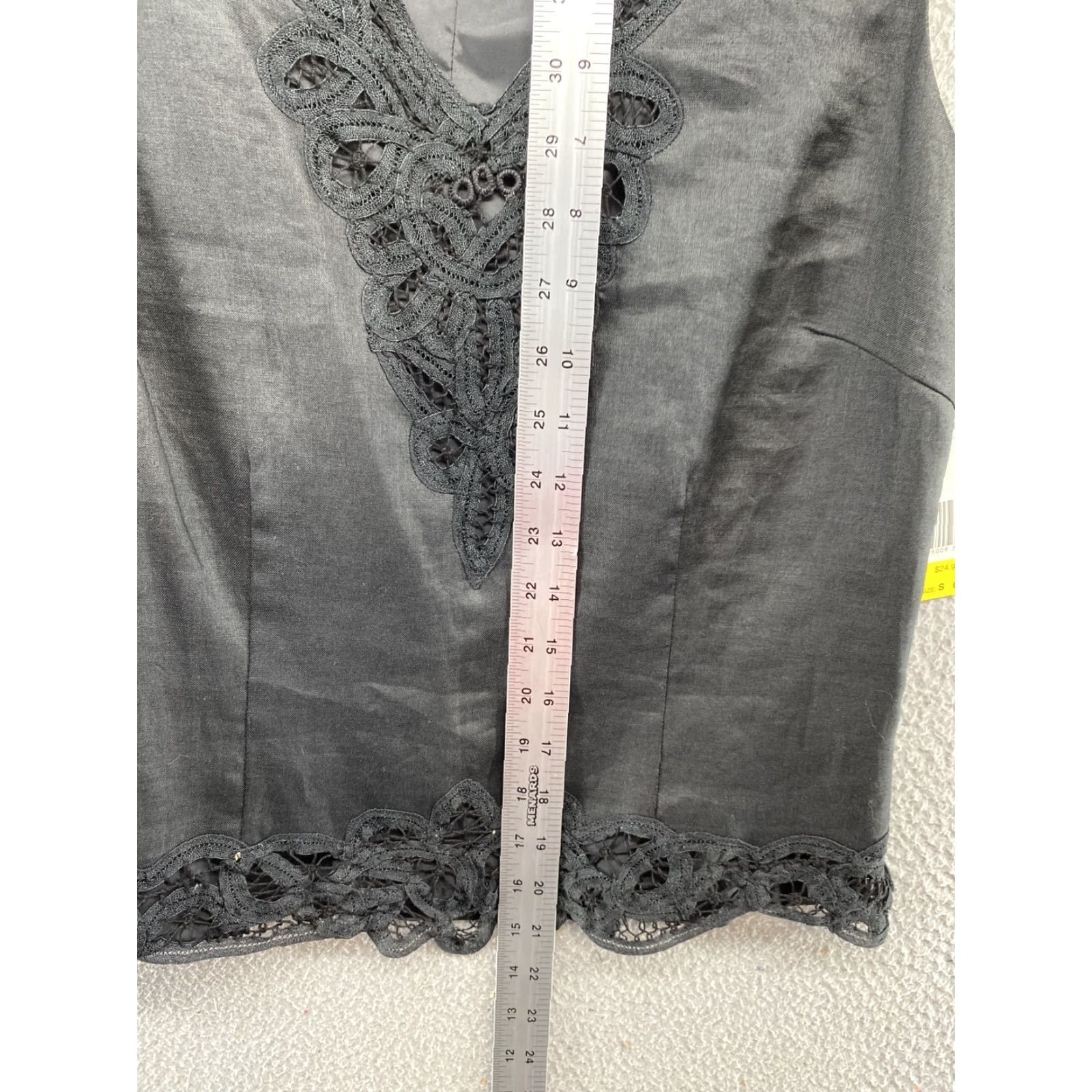Vintage Junction West Women Black Ramie Lace Sleeveless Blouse Shirt Top S NEW Size S / US 4 / IT 40 - 7 Thumbnail
