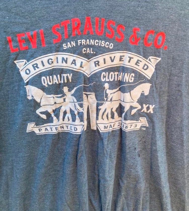Levi's Levi's Blue Graphic Long Sleeve Tee Size US L / EU 52-54 / 3 - 3 Thumbnail