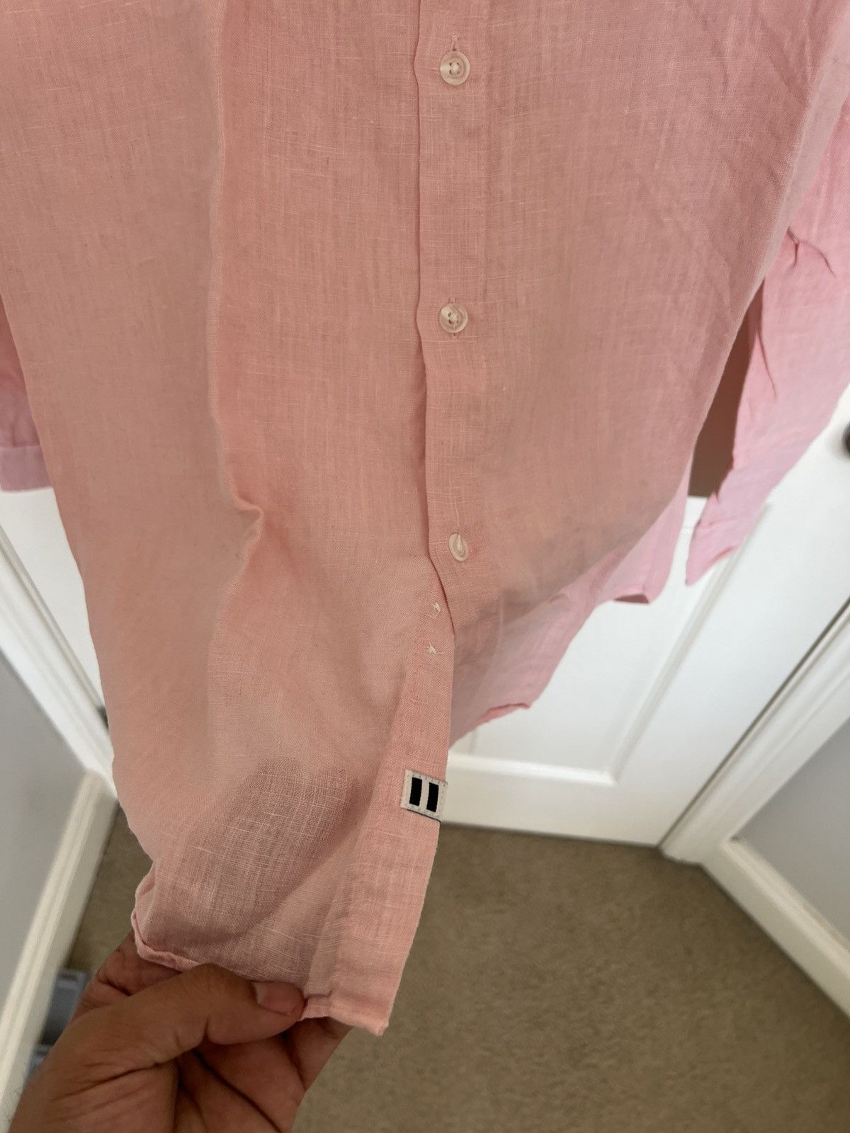 Solid and Striped Button up 100% linen shirt Size US S / EU 44-46 / 1 - 3 Thumbnail