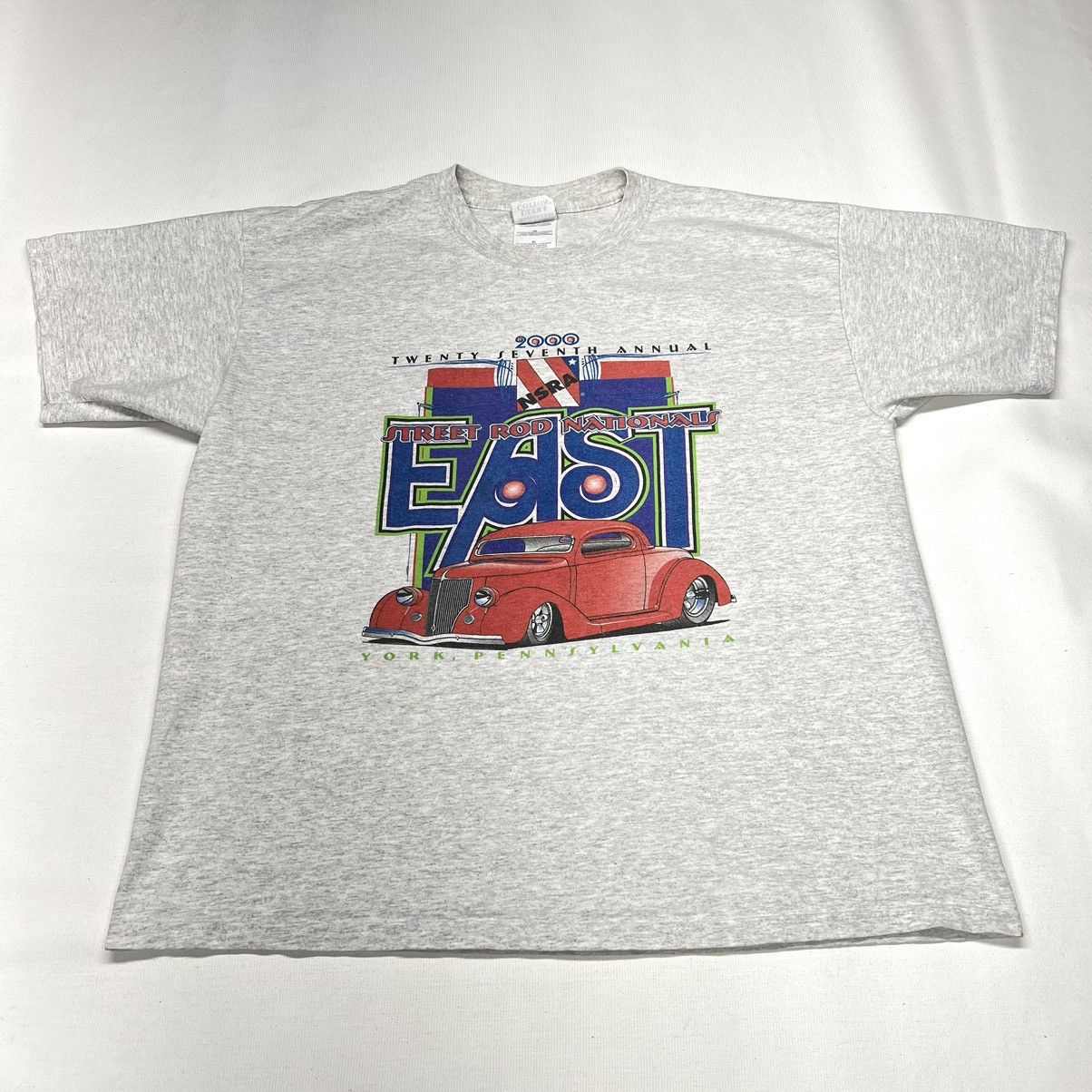 Vintage Street Rod Tee Shirt Grey Car Classic NSRA Auto Graphic 2000 Size US XL / EU 56 / 4 - 1 Thumbnail