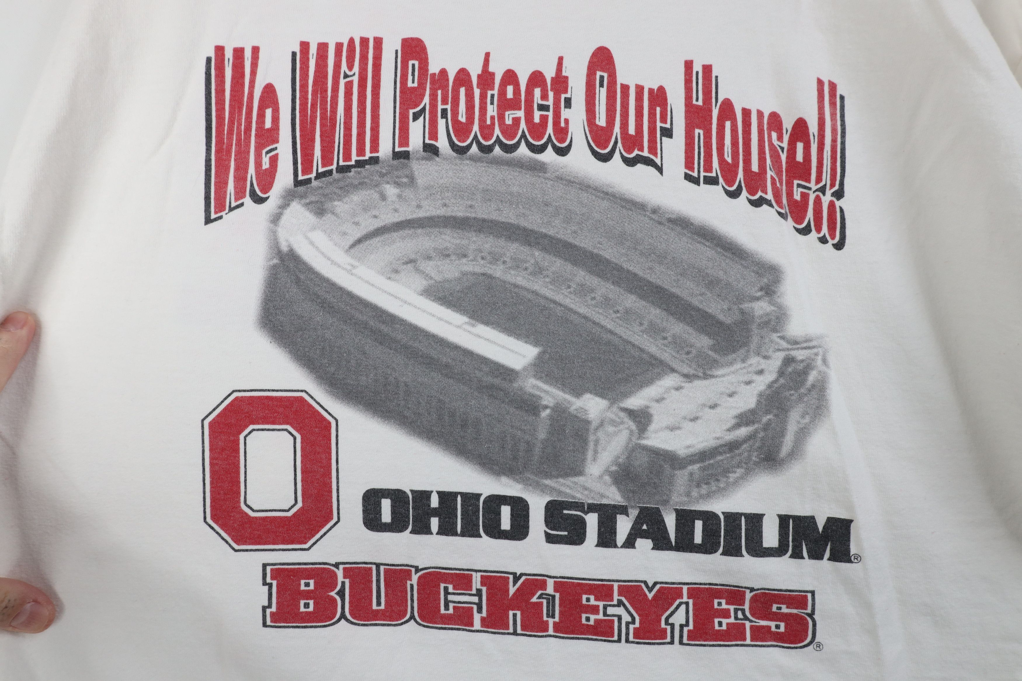 Vintage Vintage 90s Ohio State University Football Stadium T-Shirt Size US L / EU 52-54 / 3 - 11 Thumbnail