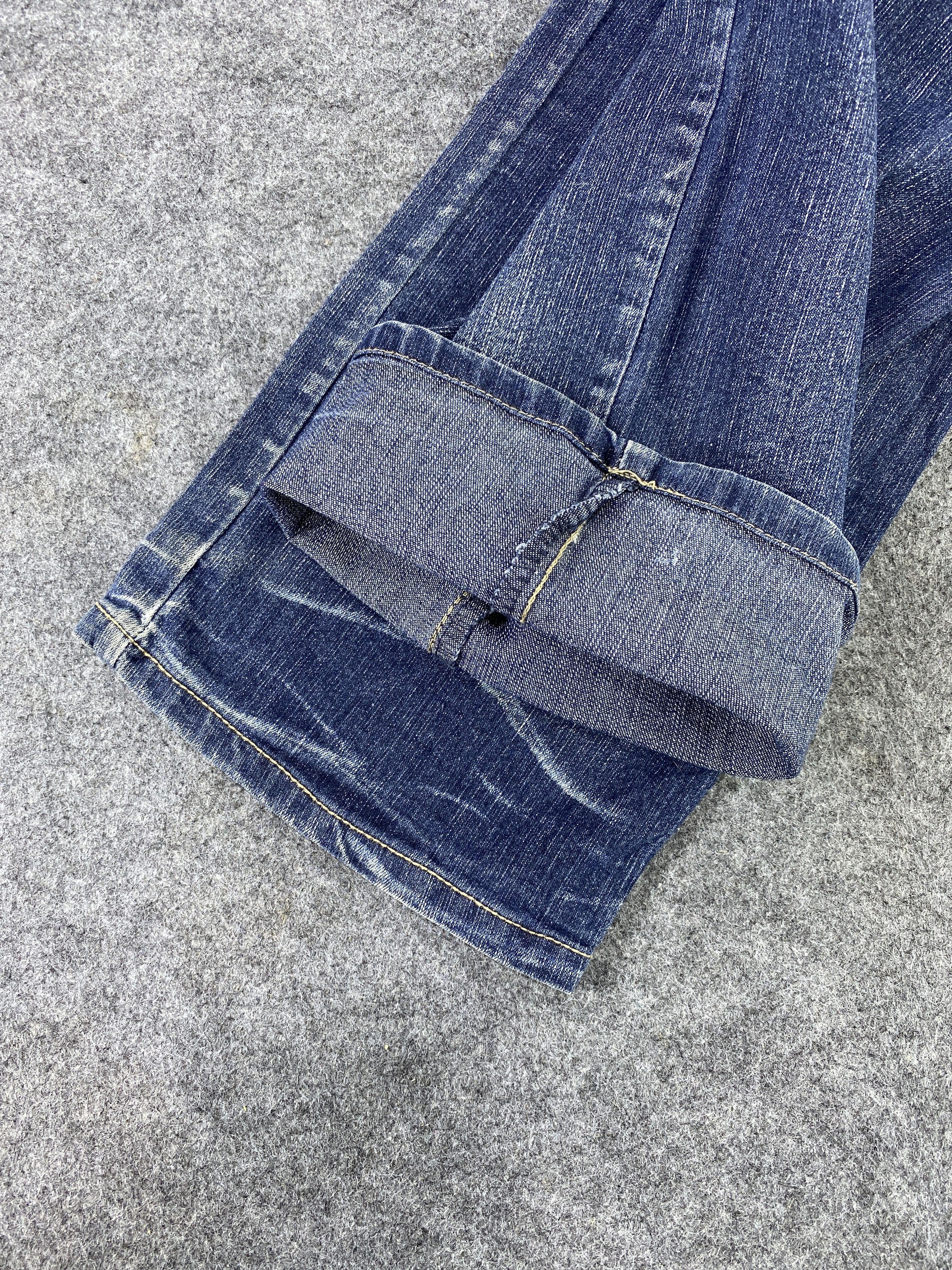 Japanese Brand Flag Stone Blue Wash Jeans - J982 Size US 27 - 15 Thumbnail