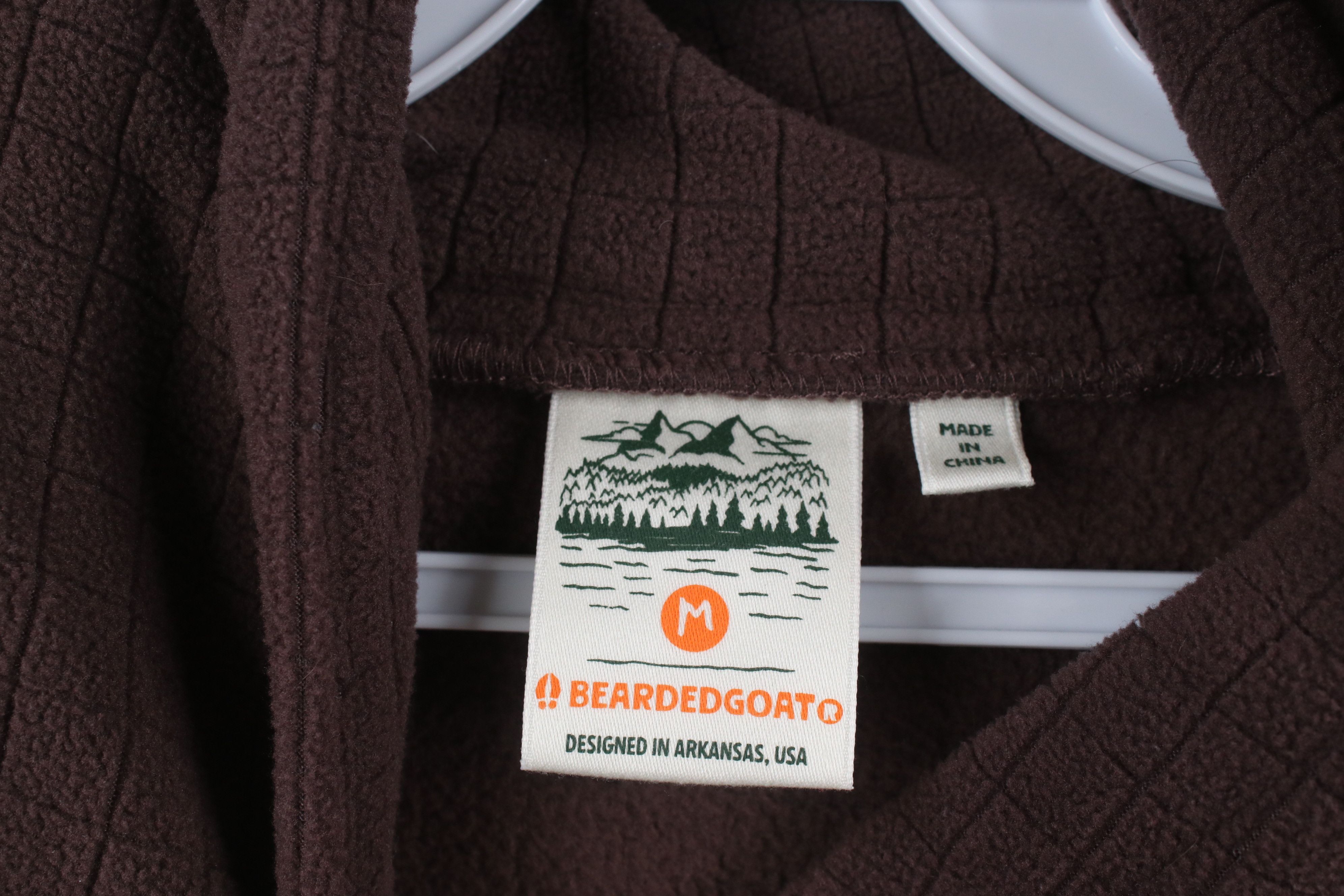 Vintage Beardedgoat Spell Out Sierra Fleece Hoodie Sweatshirt Brown Size M / US 6-8 / IT 42-44 - 8 Thumbnail