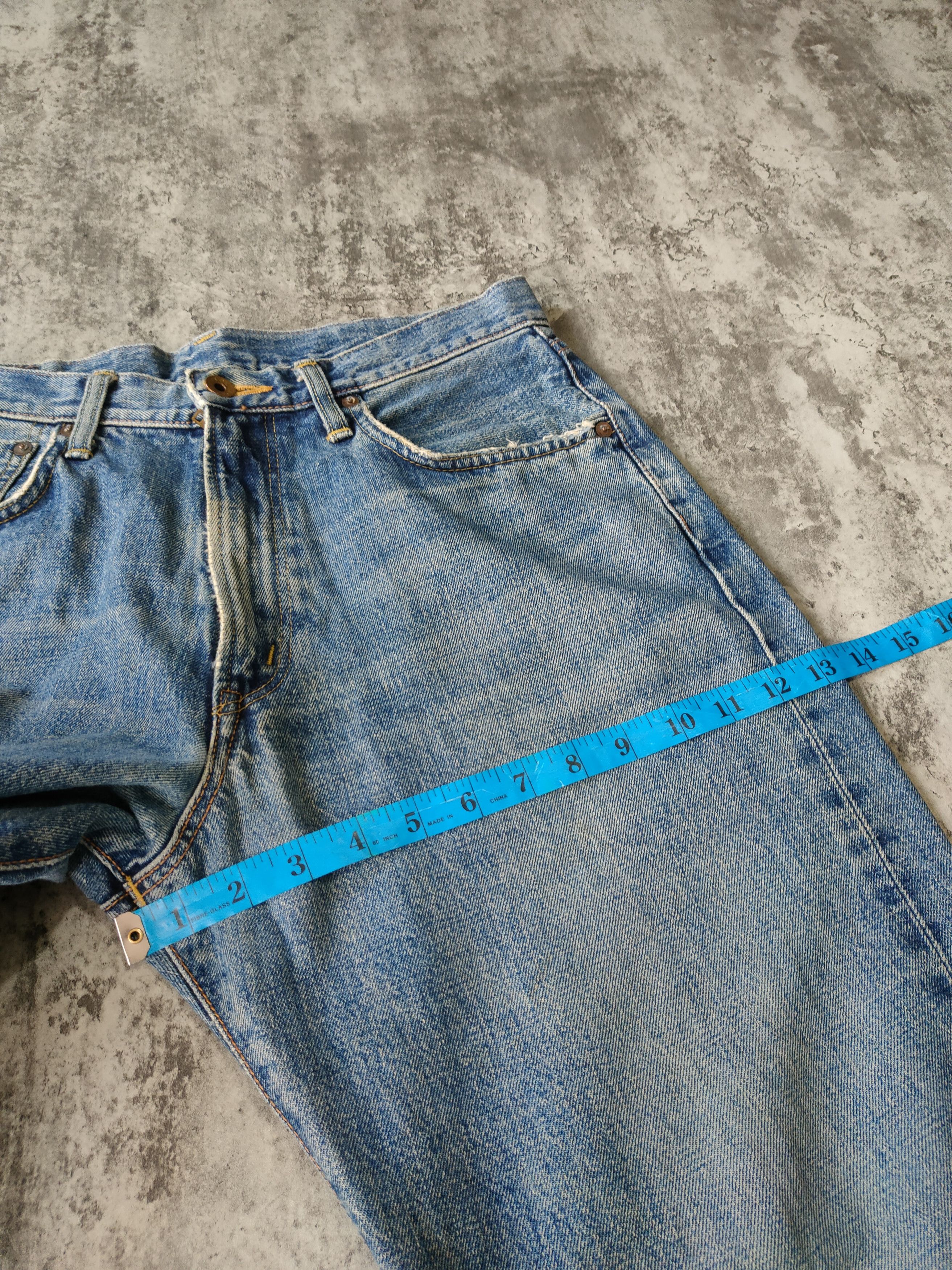 Edwin × Japanese Brand Edwin 505 Japan Selvedge Distressed Jeans Size US 31 - 15 Thumbnail