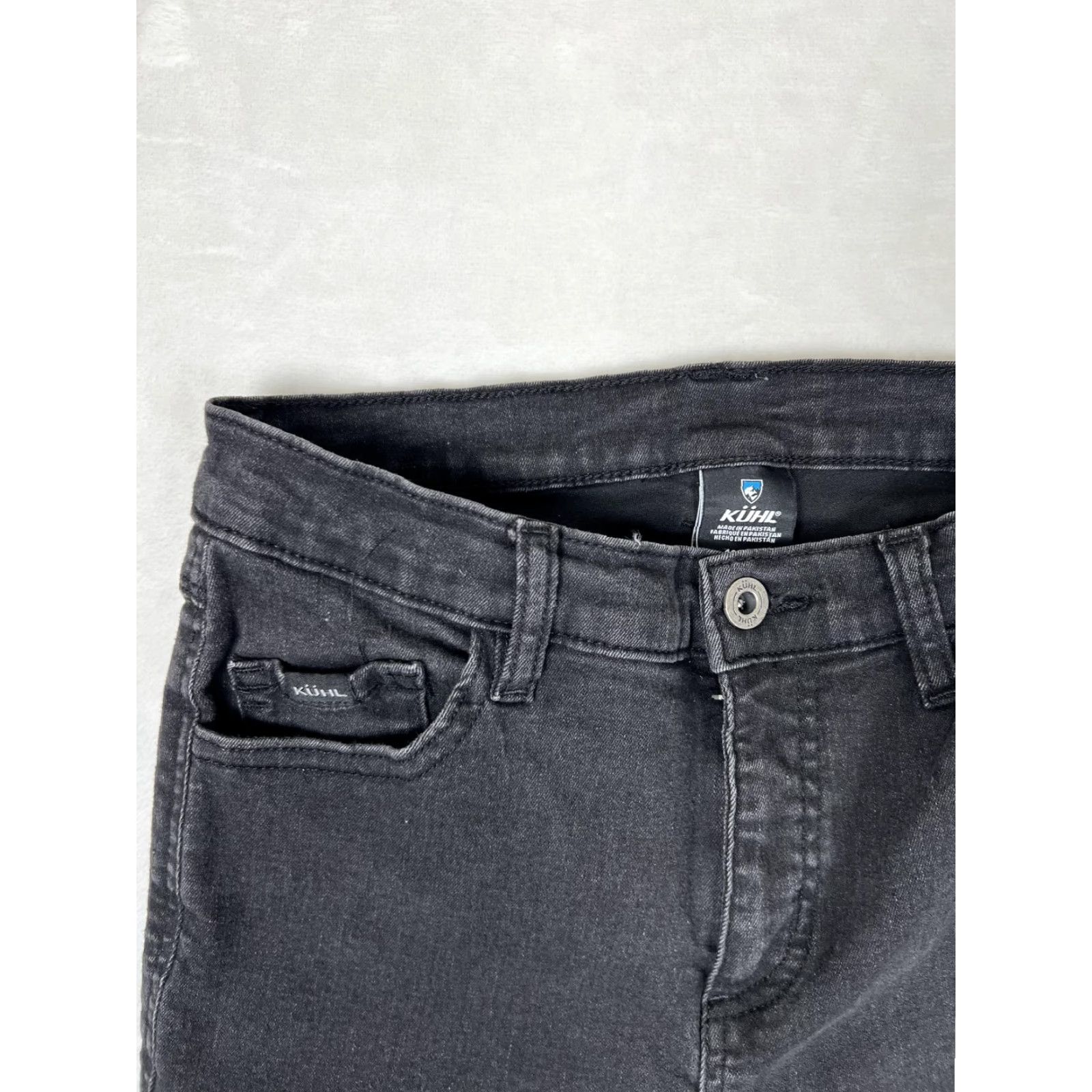 Denime Kuhl Jeans Womens 10 Black Dark Wash Slim Fit Skinny Stretch Denim Pants Casual Size 32" / US 10 / IT 46 - 2 Thumbnail