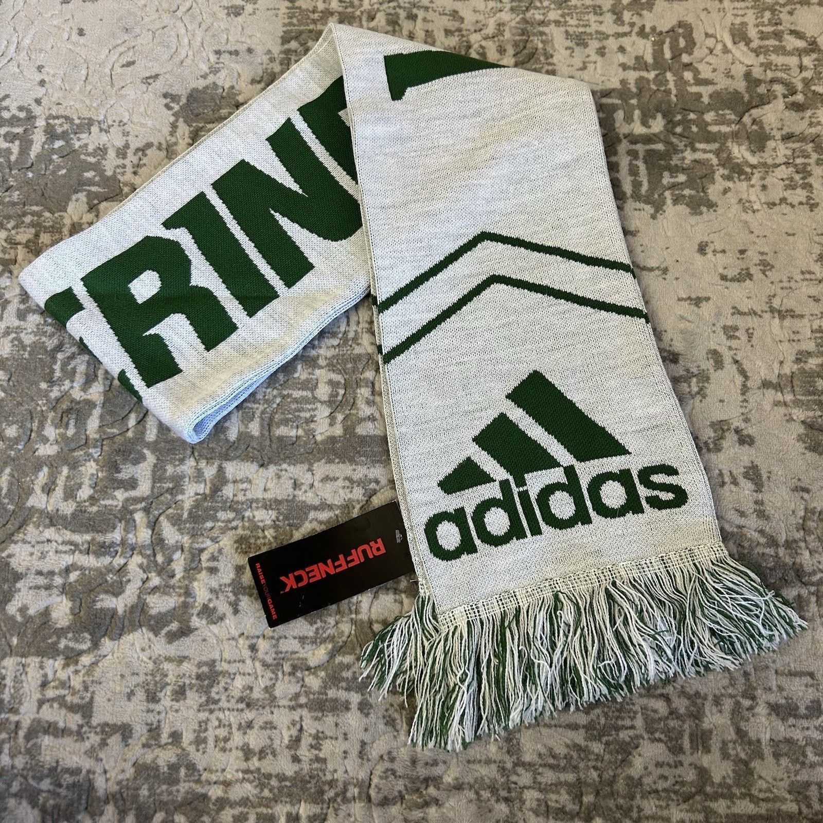 Adidas Utah Valley Wolverines Adidas Ruffneck Scarf Green/White Size ONE SIZE - 9 Thumbnail