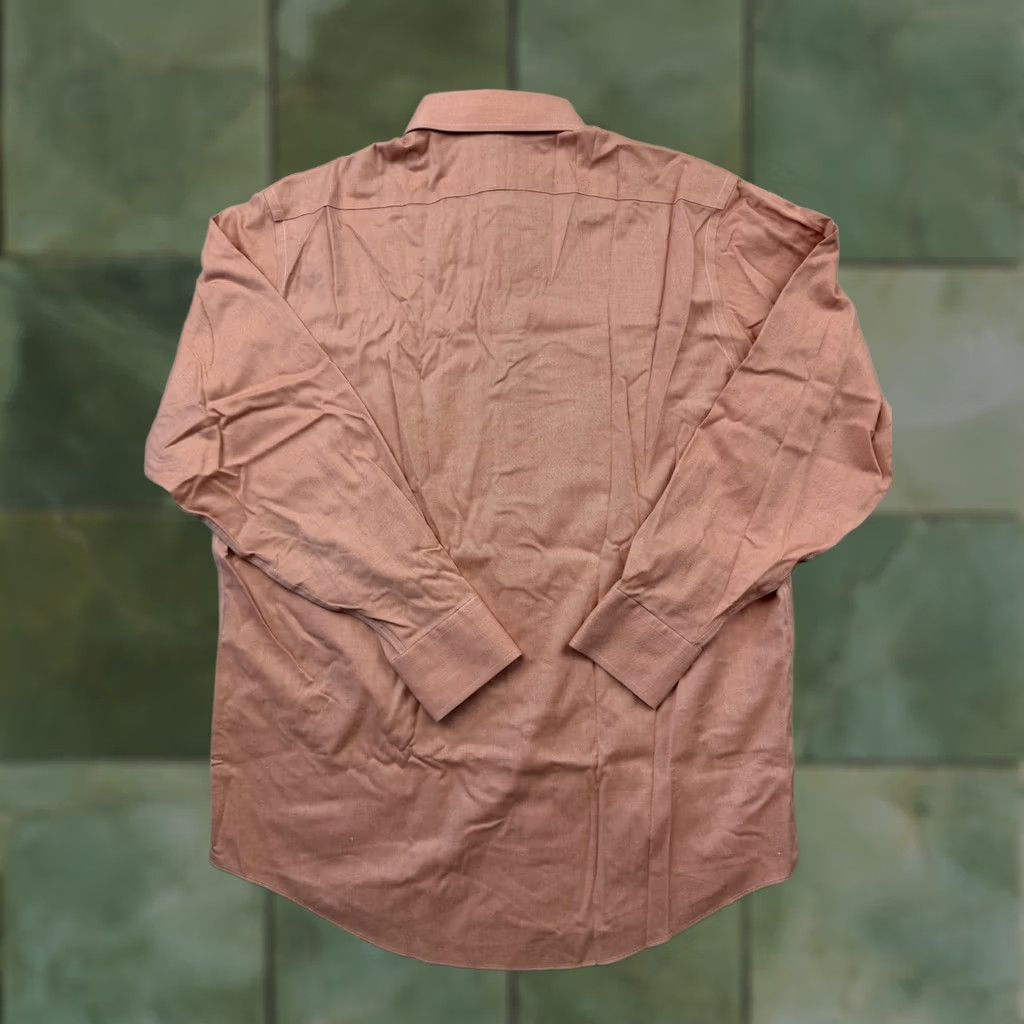 Brooks Brothers Brooks Brothers Dress Shirt Mens 16.5 35 Orange Check Non-Iron Cotton Shirt Mens Regular Long Sleeve Button Front Size 46R - 1 Thumbnail