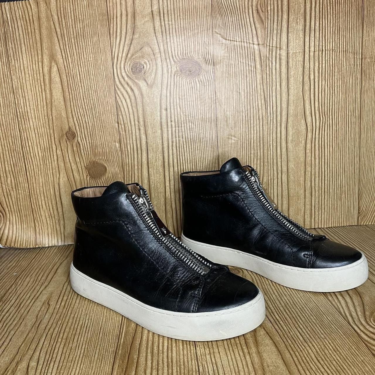 Frye SOLD OUT FRYE Lena zip high black sneaker shoe Size US 6.5 / IT 36.5 - 2 Thumbnail