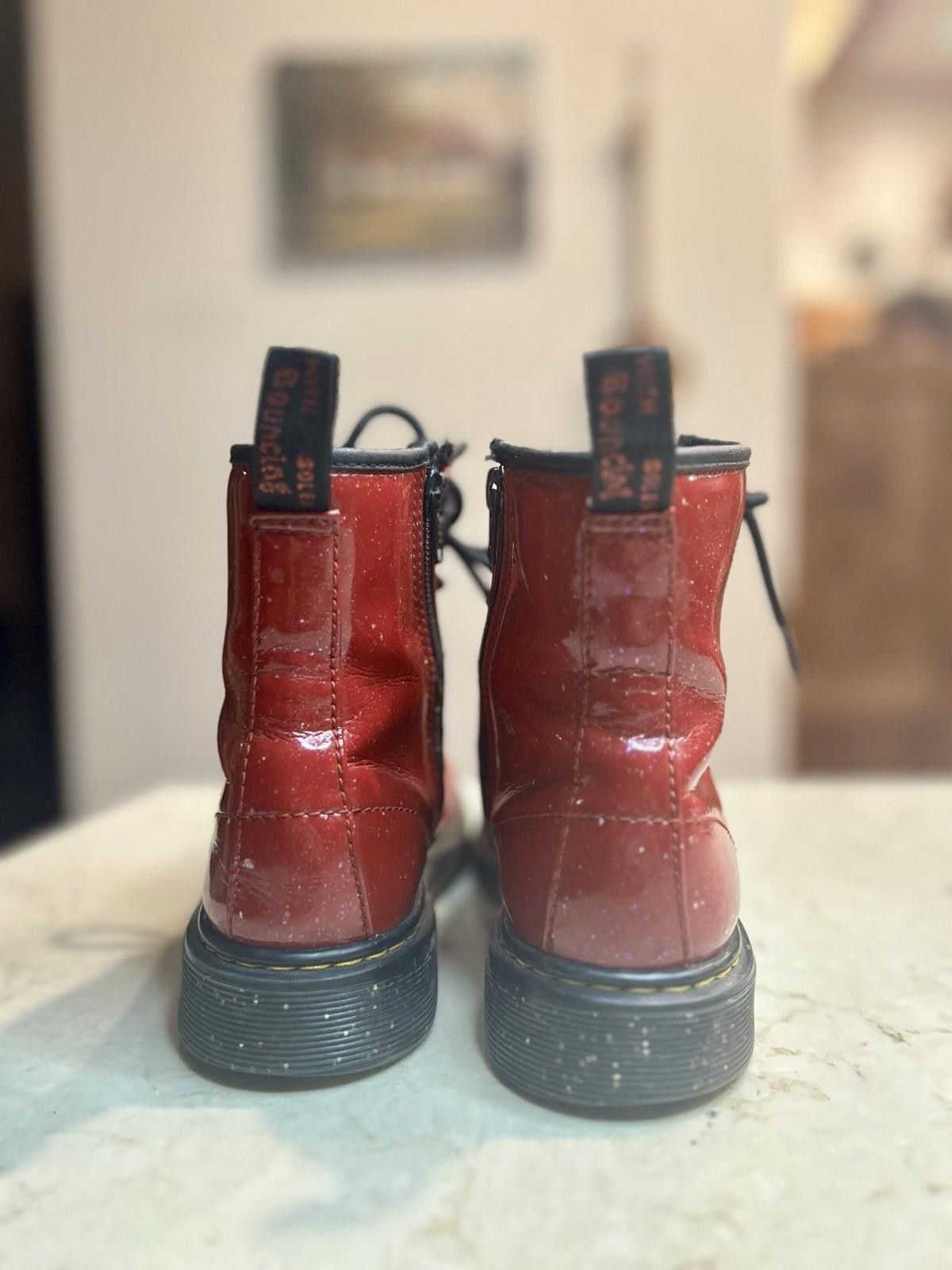 Dr. Martens 1460 Pascal Glitter Boots Red Women’s US 6