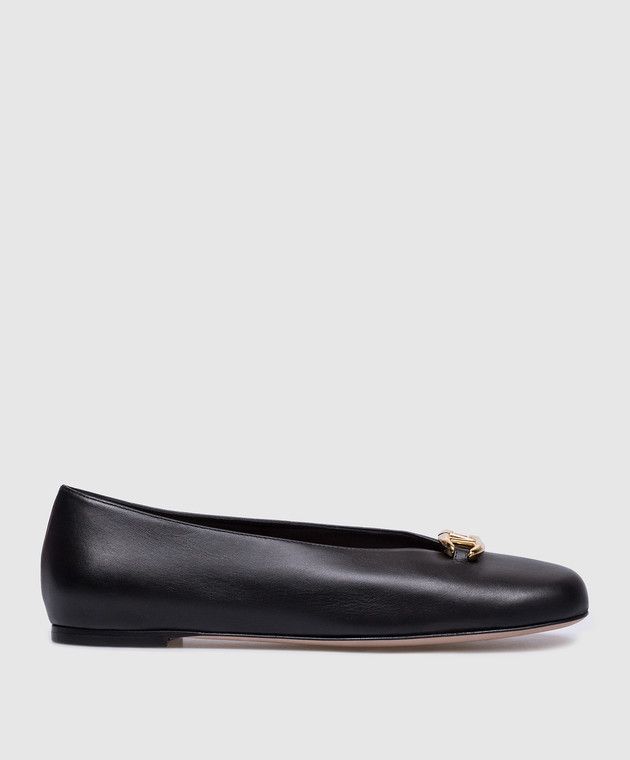 o1s22i1n0924 Vlogo Ballet Flats in Black