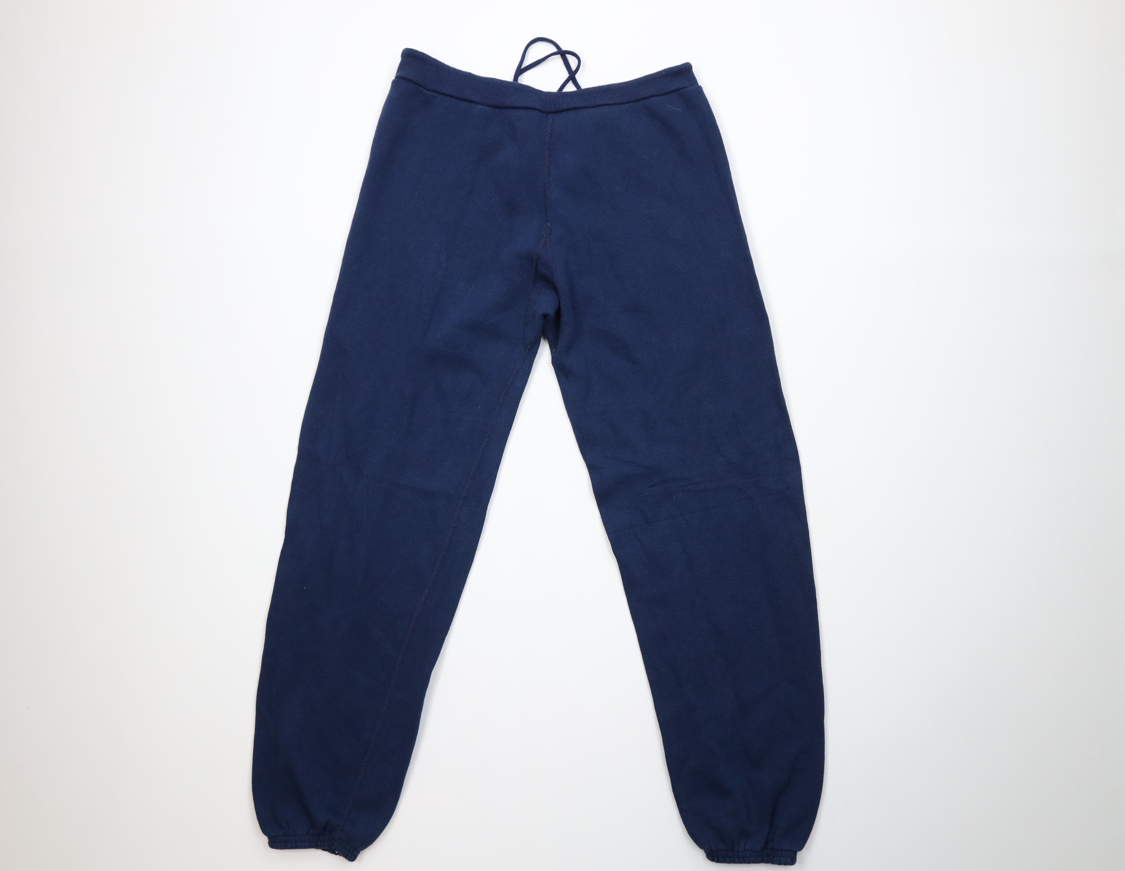 Vintage Vintage 70s 80s Streetwear Sweatpants Joggers Navy Blue USA Size US 34 / EU 50 - 10 Thumbnail