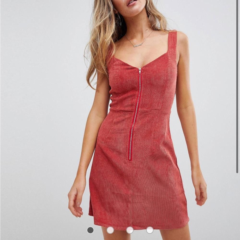 Designer Missguided Zip Through Cord Dress Black Size 12 Size XL / US 12-14 / IT 48-50 - 1 Thumbnail