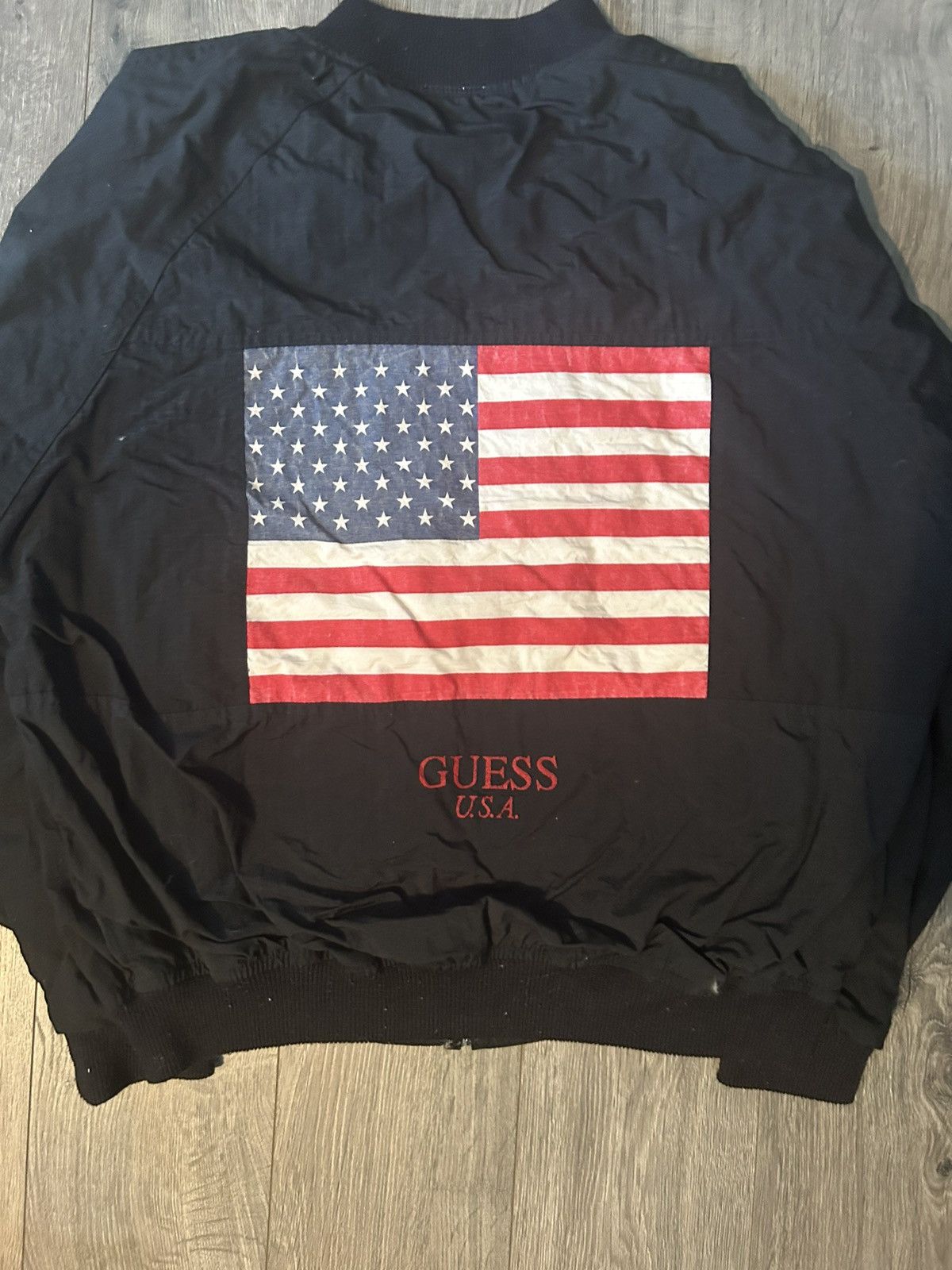 Guess × Vintage Vintage Black Bomber Jacket Size US M / EU 48-50 / 2 - 5 Thumbnail