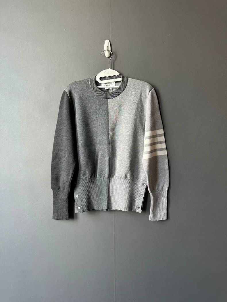 Thom Browne Gray Wool Pullover Sweater-dmc Size US S / EU 44-46 / 1 - 1 Thumbnail