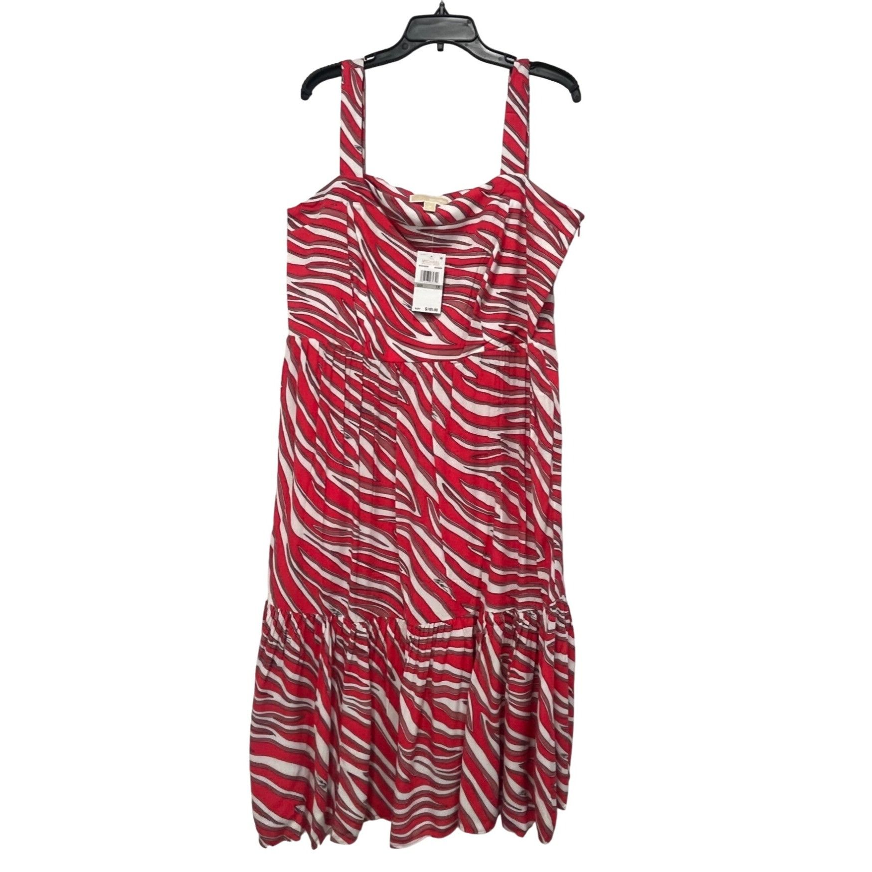 Other Michael Michael Kors Plus Size Zebra Midi Dress, Geranium, 2 Size ONE SIZE - 5 Thumbnail