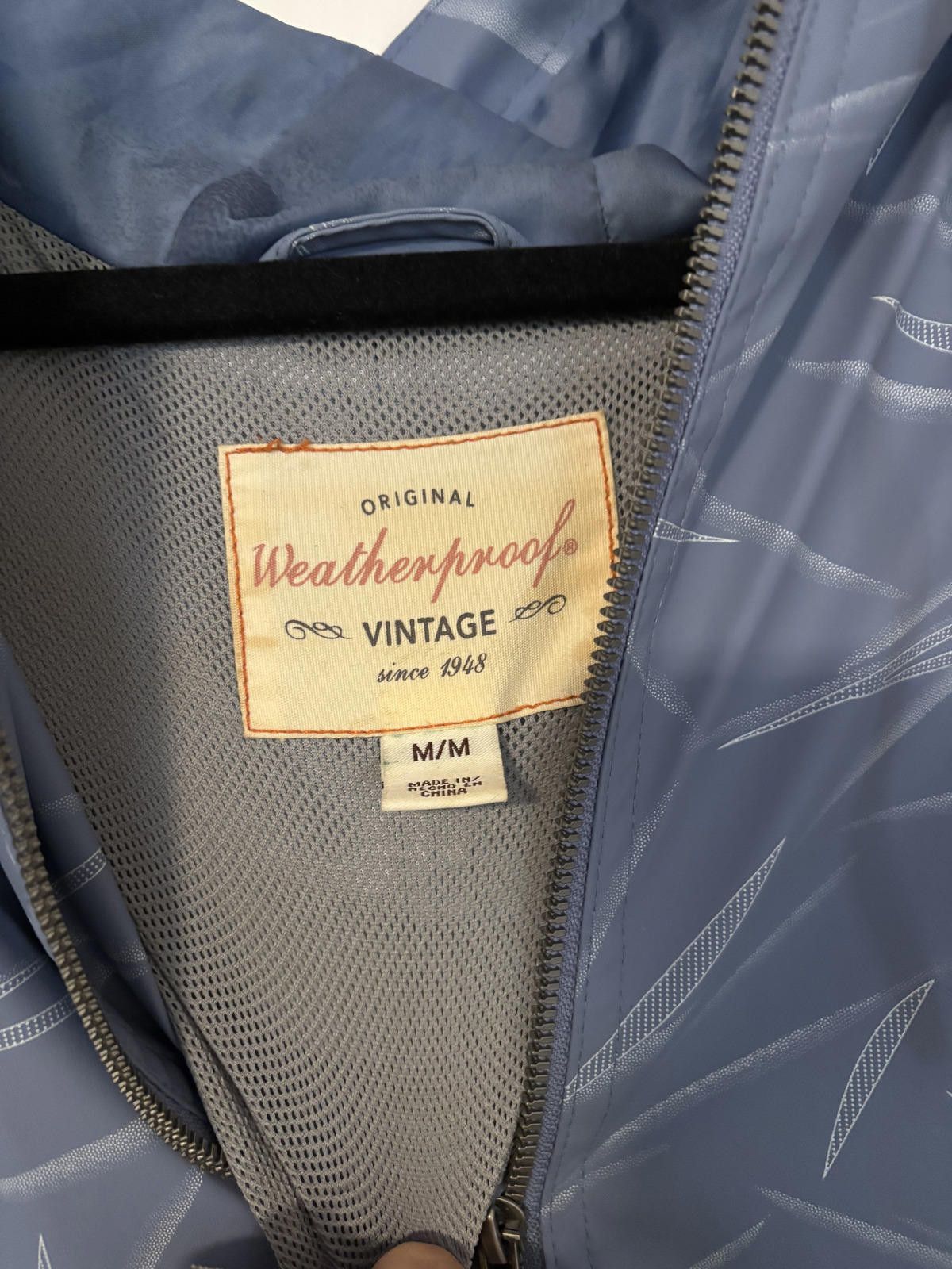 Weatherproof Weatherproof Vintage Blue Patterned Rain Jacket with Hood Size S / US 4 / IT 40 - 5 Thumbnail