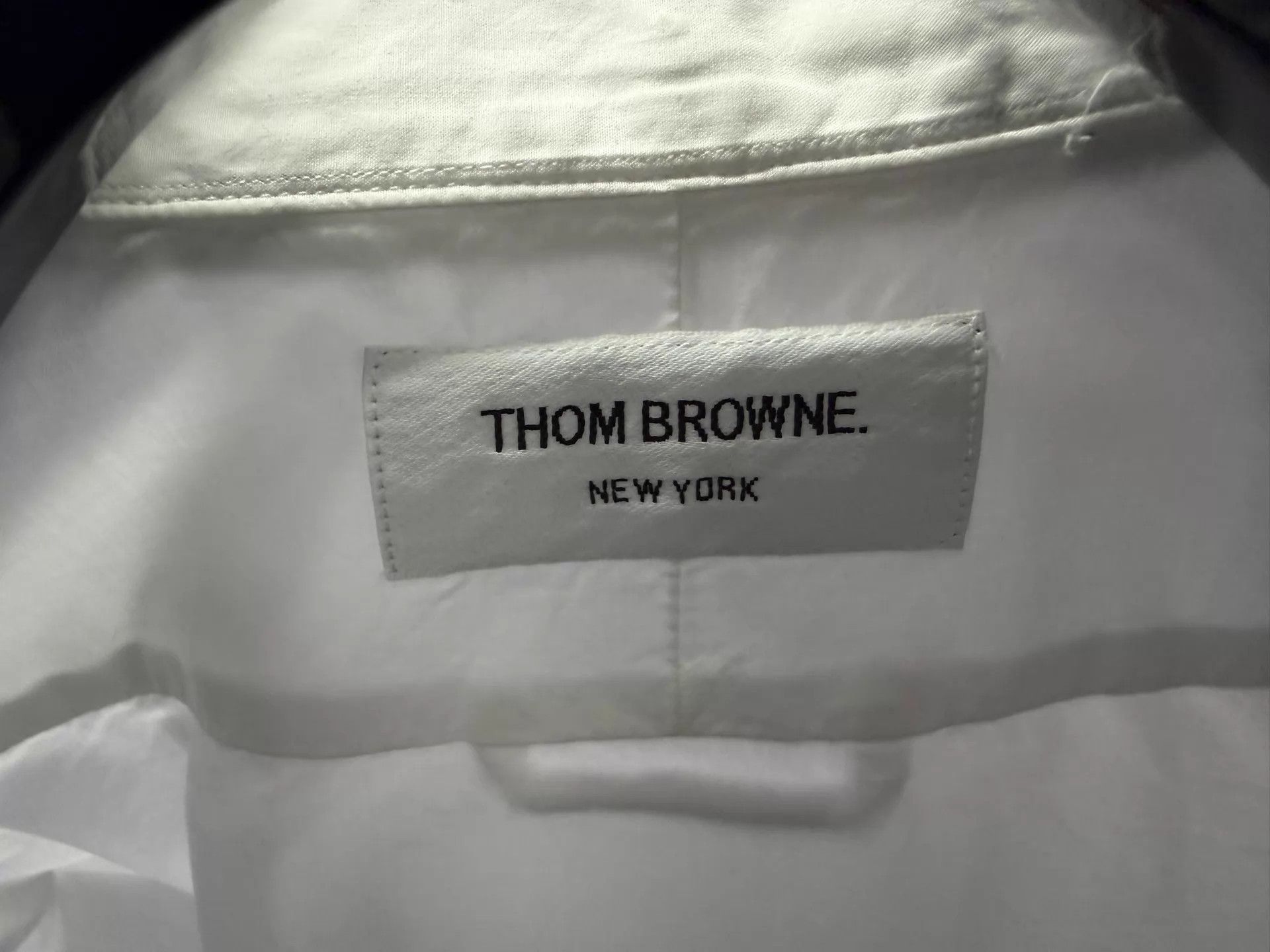 Thom Browne Thom Browne Men's 4-Bar White Poplin Shirt Size 2 Size US M / EU 48-50 / 2 - 3 Thumbnail
