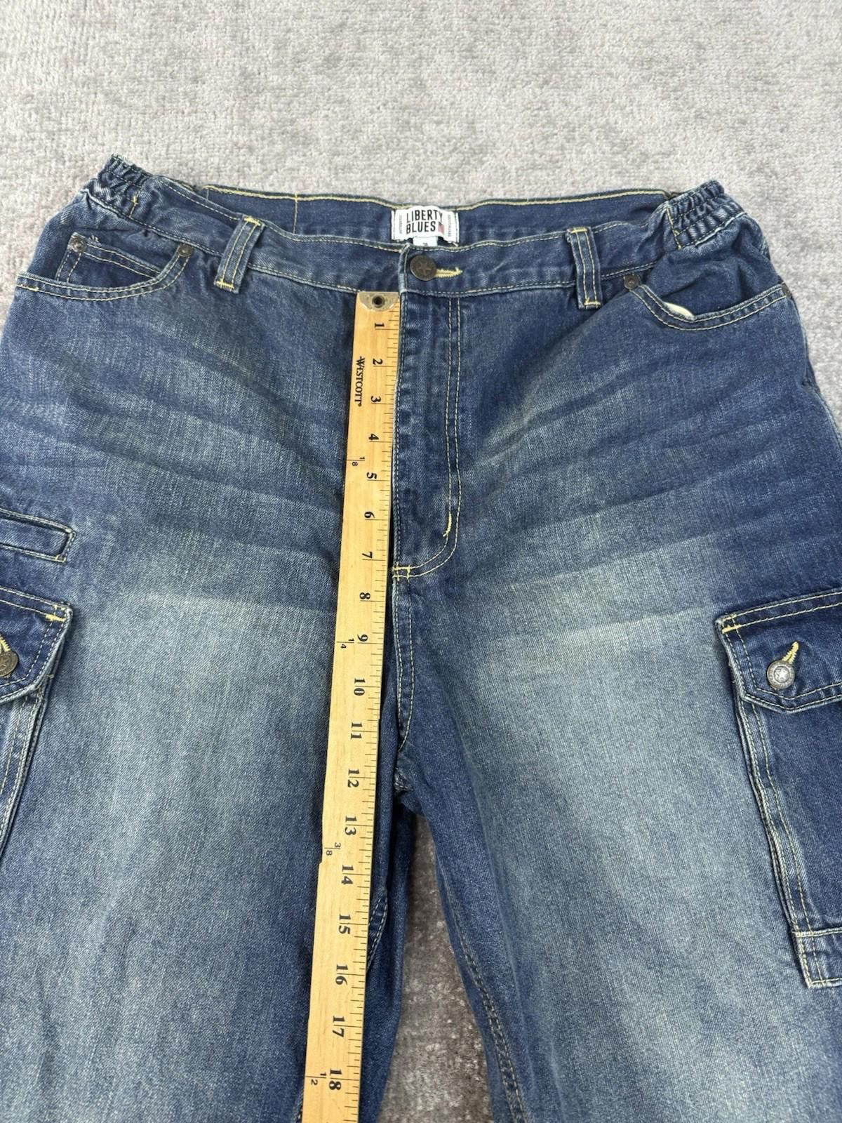Other Liberty Blues Cargo Shorts Mens 38 Tall Denim Stretch Baggy Size US 38 / EU 54 - 7 Thumbnail