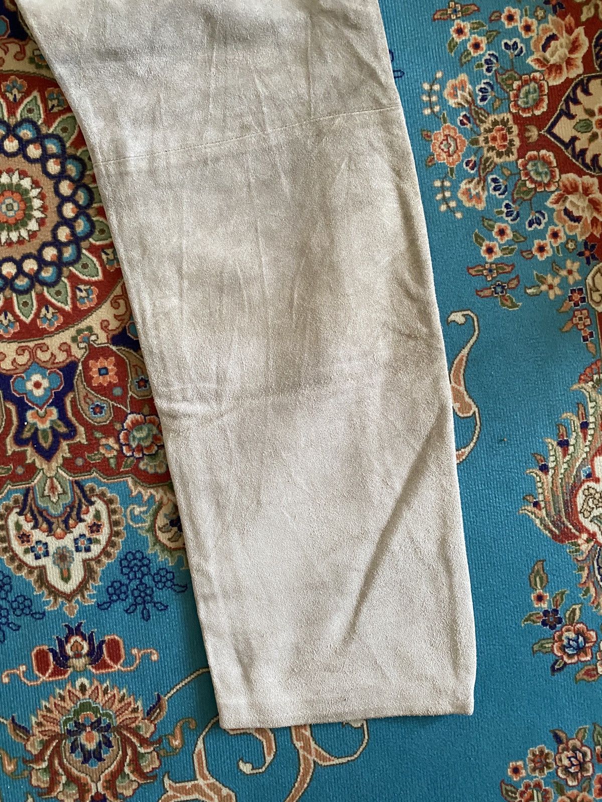 GOODENOUGH × Hiroshi Fujiwara × Japanese Brand Vintage 90s Good Enough Cowhide Suede Leather Pant Size US 30 / EU 46 - 10 Thumbnail