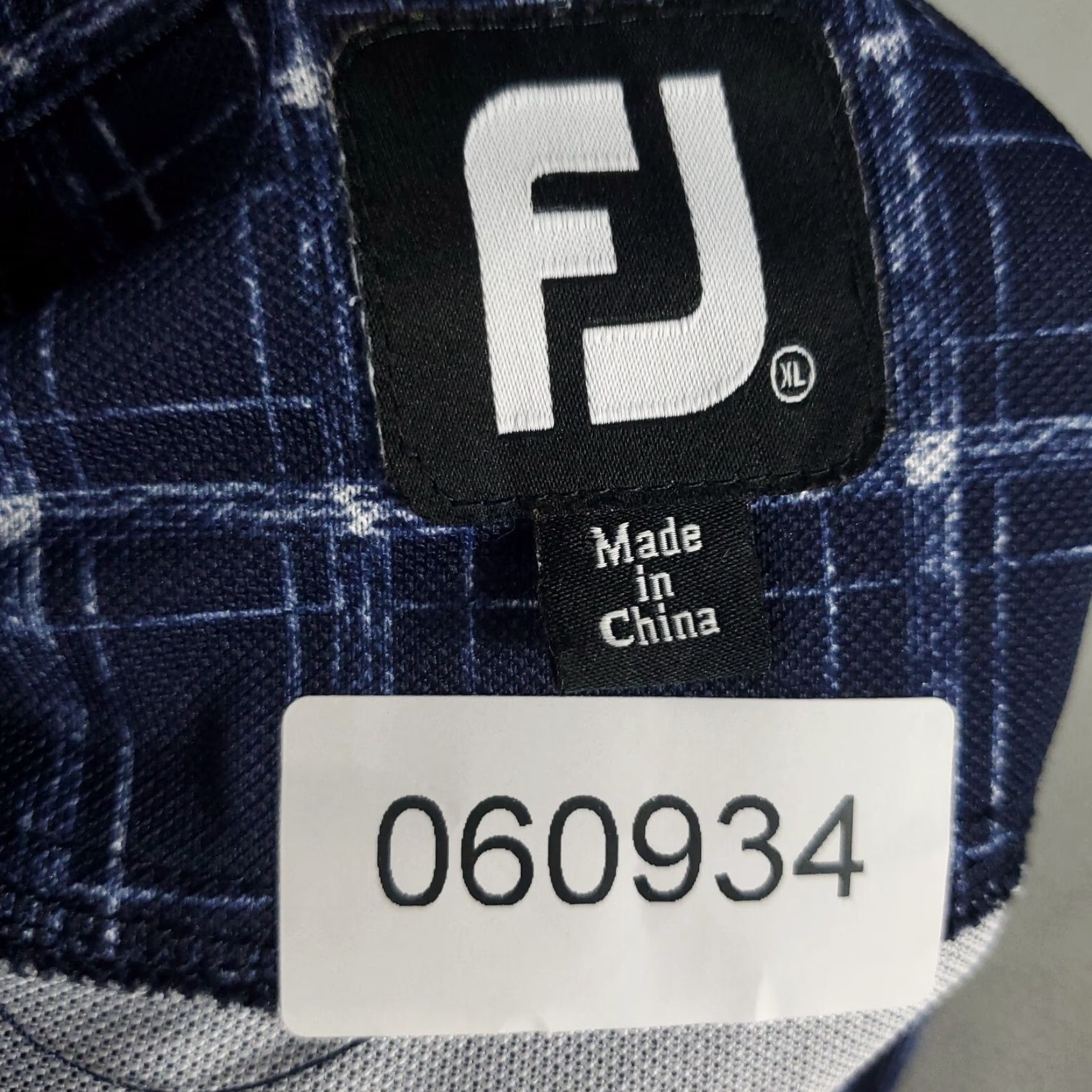 Footjoy FJ Polo Shirt Mens XL Blue Plaid Golf Casual Short Sleeve Shirt Size US XL / EU 56 / 4 - 7 Thumbnail