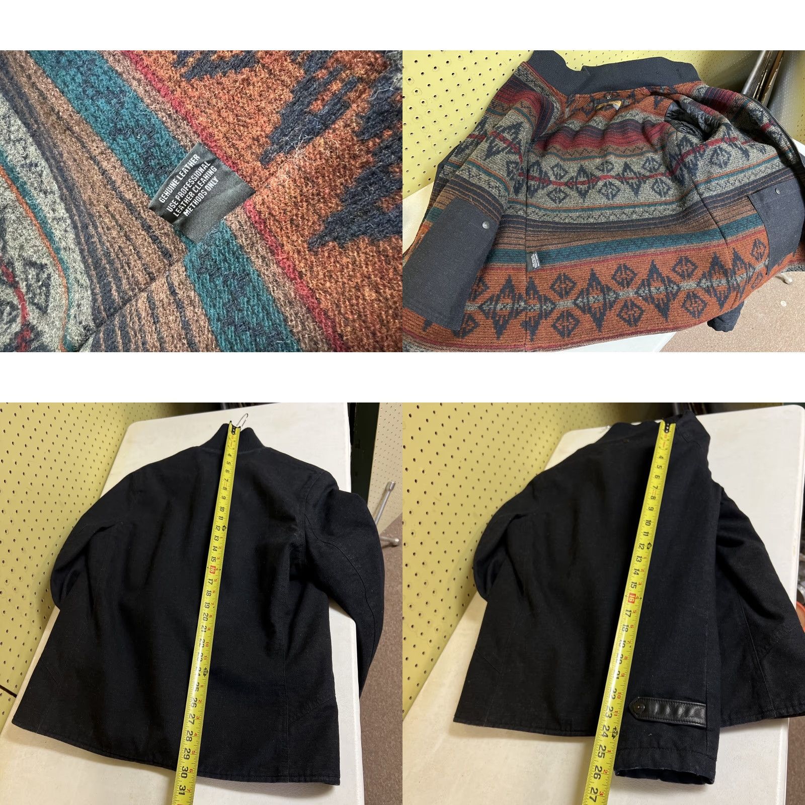 Schott VINTAGE Schott NYC Cone Denim Perfecto Woolrich Aztec Wool Zip Jacket M Size US M / EU 48-50 / 2 - 8 Thumbnail