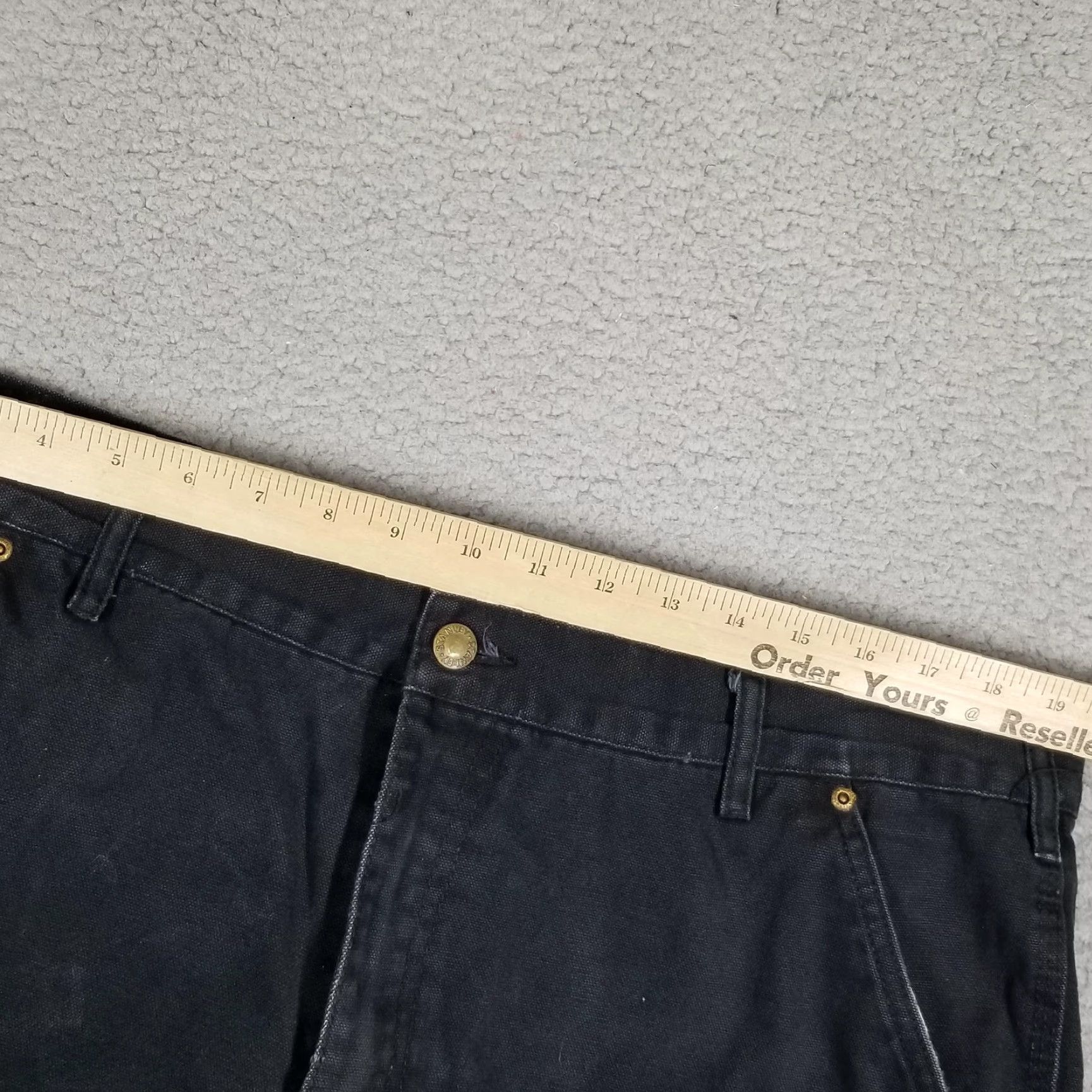 Vintage VINTAGE Stanley Pants Mens 38x32 Black Carpenter Work Utility Twill Cotton Rivets Canvas Size US 38 / EU 54 - 3 Thumbnail