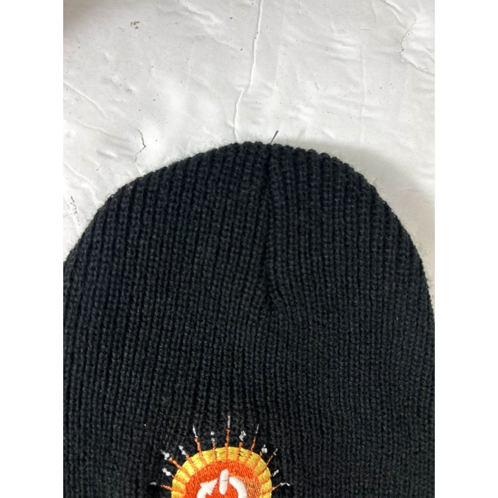 Brixton VINTAGE Brixton Knit Beanie Acrylic Embroidered Power Button Black Size ONE SIZE - 4 Thumbnail