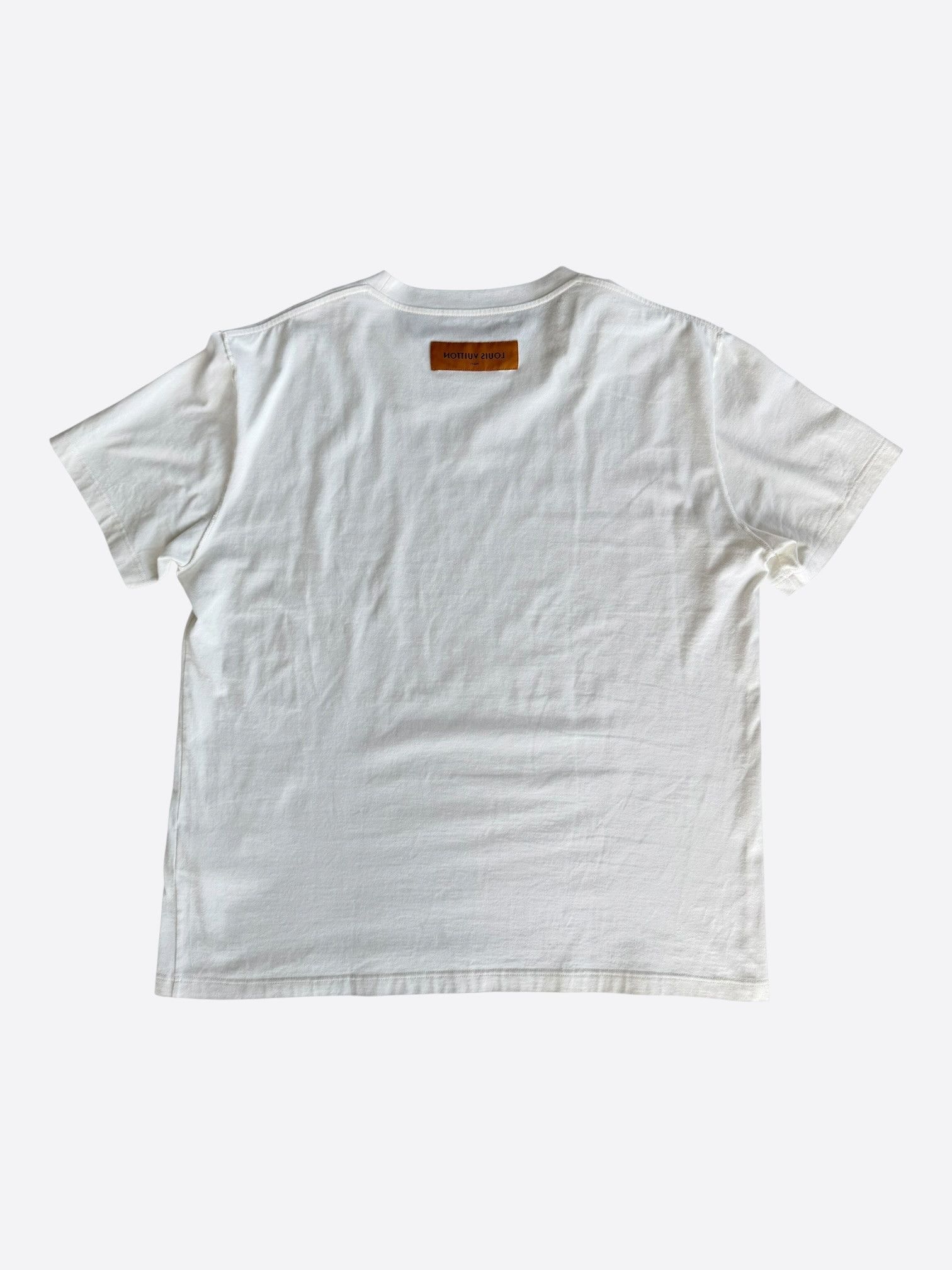 Louis Vuitton Louis Vuitton White Embossed Logo T-Shirt Size US XL / EU 56 / 4 - 2 Thumbnail