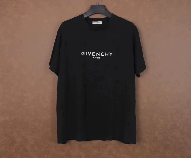 Givenchy Givenchy Black Distressed Short-Sleeve T-Shirt XL Size Size US XL / EU 56 / 4 - 1 Thumbnail