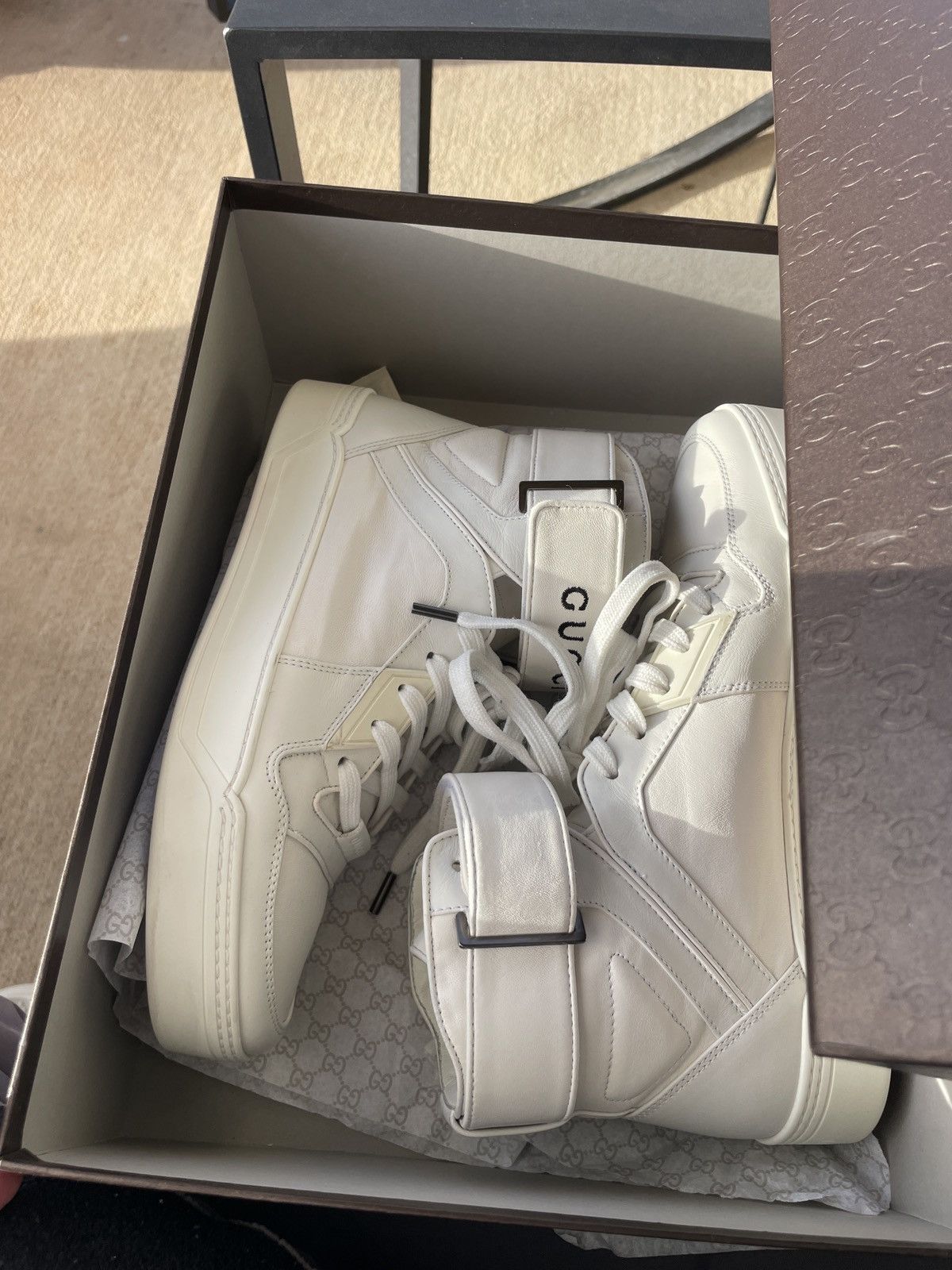 Gucci Miro Soft/Nappa Pantoufle (Bianco Great white) Size US 9.5 / EU 42-43 - 17 Thumbnail