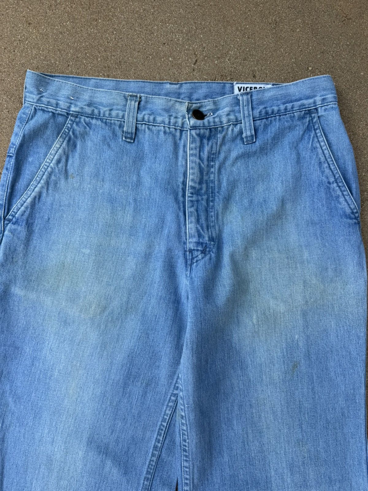 Vintage Vtg 70’s Viceroy Faded Bellbottom Flare Hippie Pants 31x29 Size 31" - 4 Thumbnail
