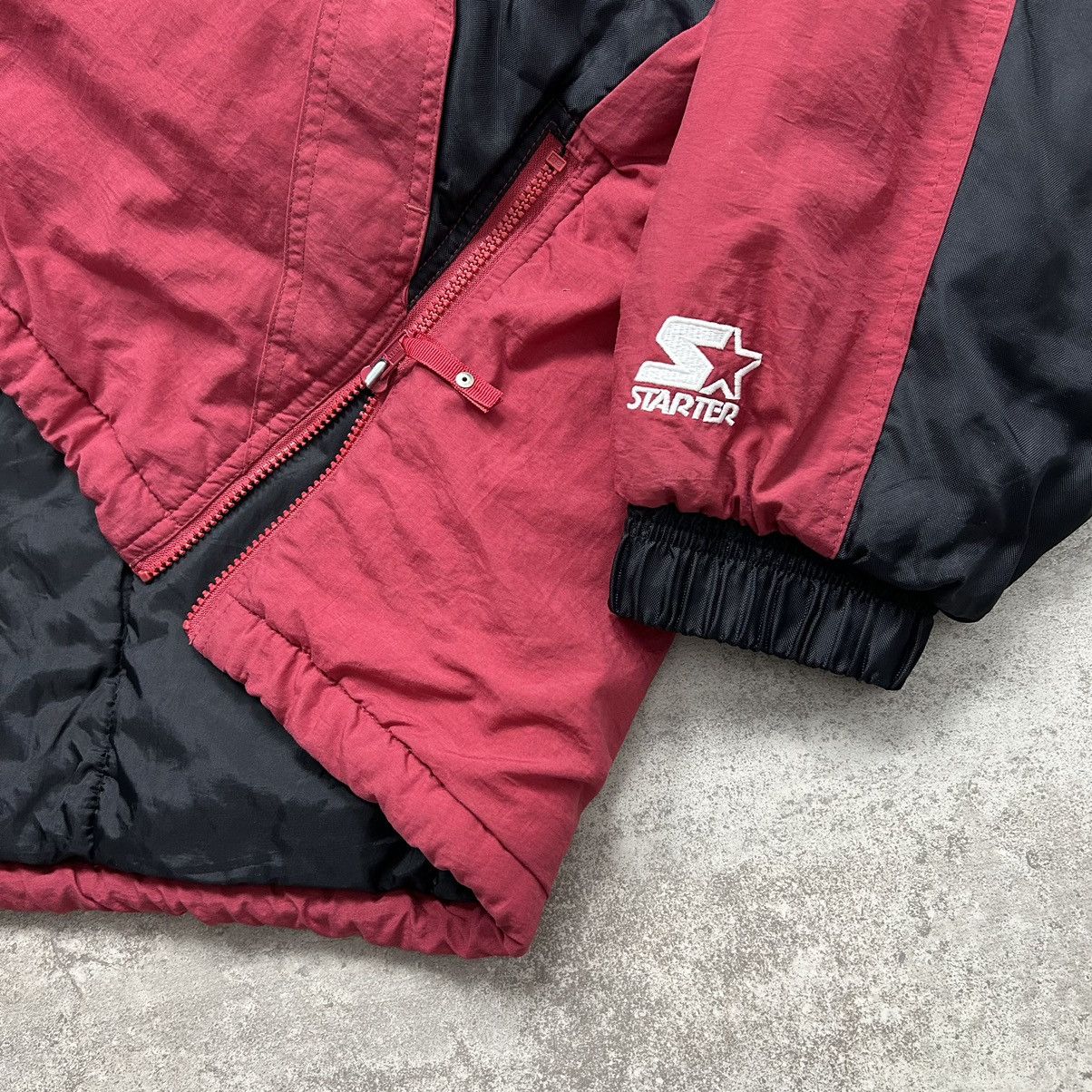 NFL × Starter × Vintage VTG 90s NFL SAN FRANCISCO 49ERS STARTER PUFFER JACKET HOODIE Size US XXL / EU 58 / 5 - 5 Thumbnail