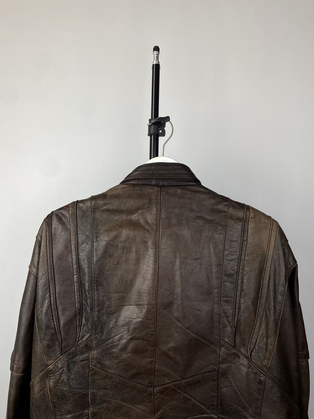 Vintage Vintage 90s Leather Biker Jacket Style Maison Margiela Size US M / EU 48-50 / 2 - 13 Thumbnail