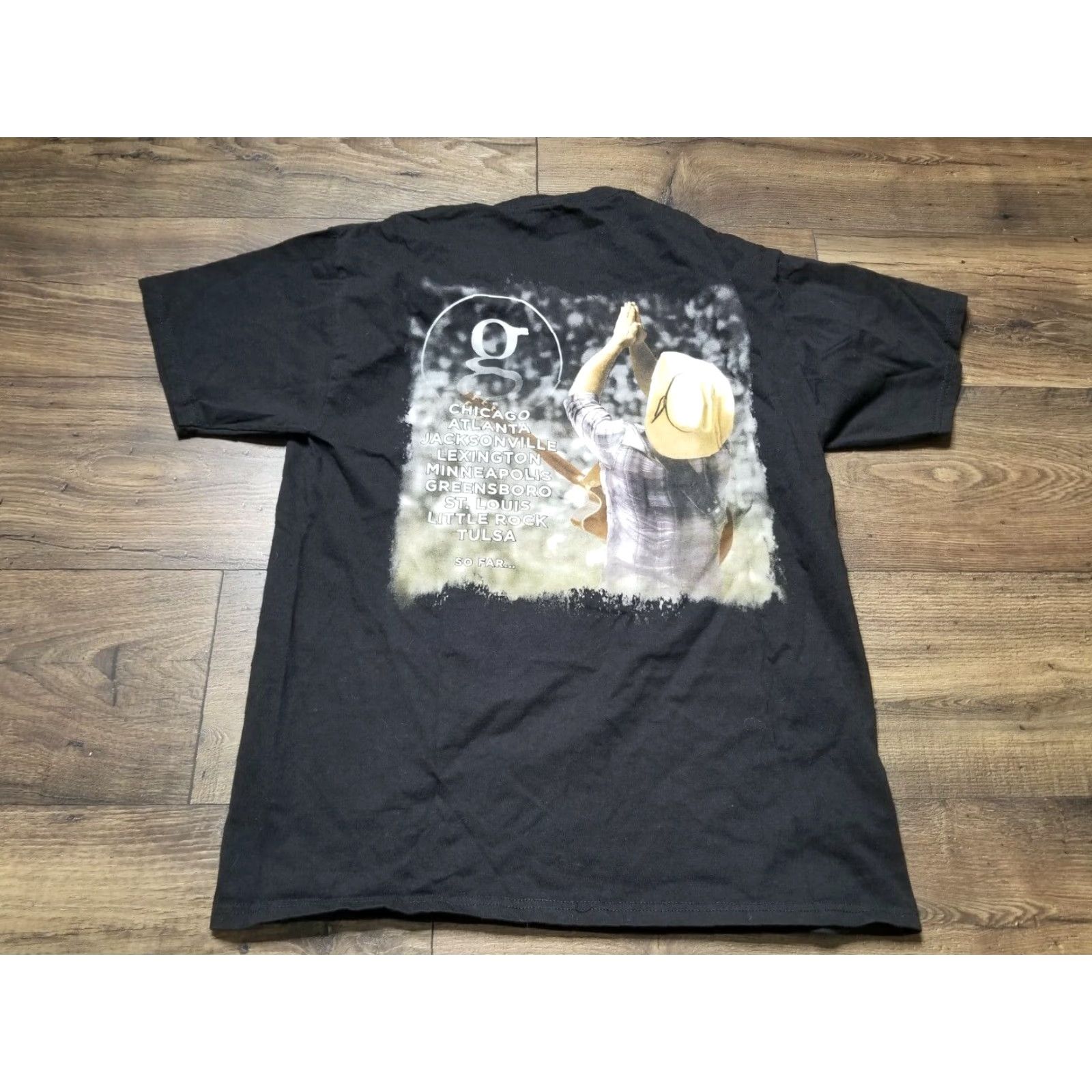 Hanes Garth Brooks 2014 - 2015 World Tour Tee Shirt Double Sided Band T Mens M Size US M / EU 48-50 / 2 - 2 Thumbnail