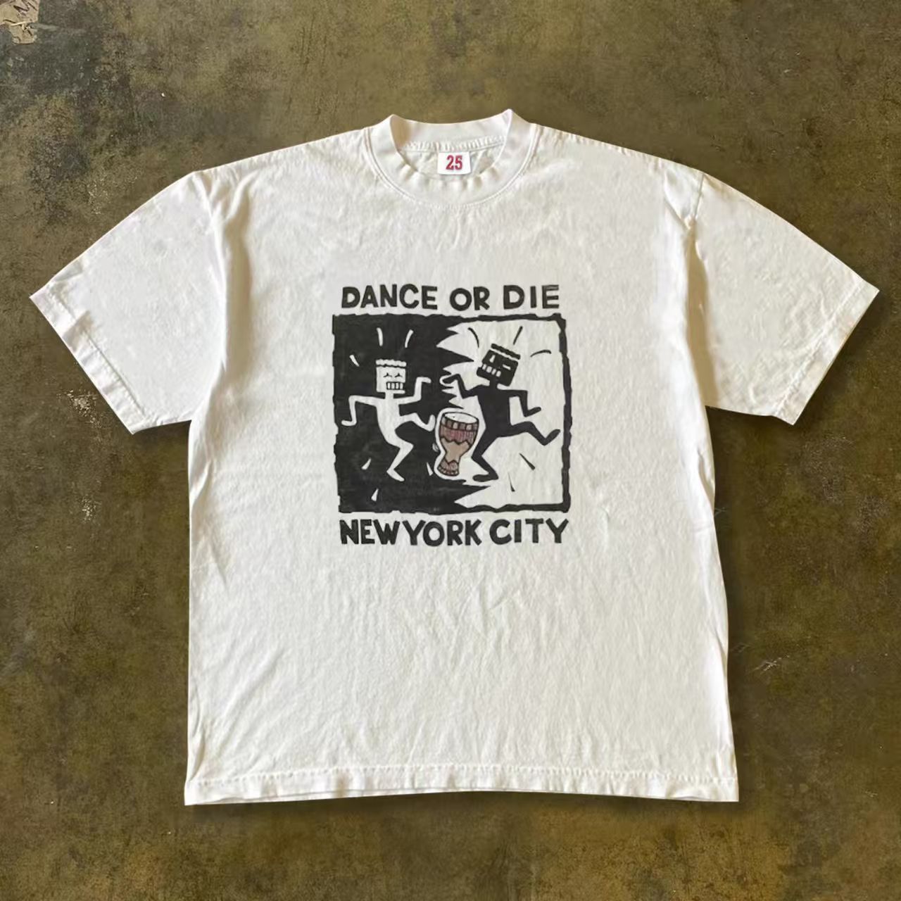 Other White street hip-hop trend dance print cotton t-shirt Size US M / EU 48-50 / 2 - 1 Thumbnail