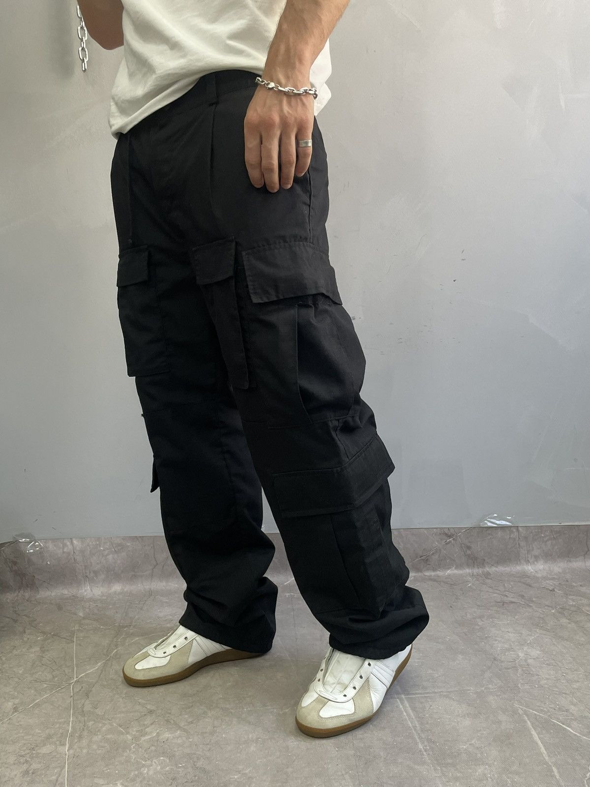 Japanese Brand Multipocket cargo wide leg y2k baggy pants Size US 34 / EU 50 - 3 Thumbnail