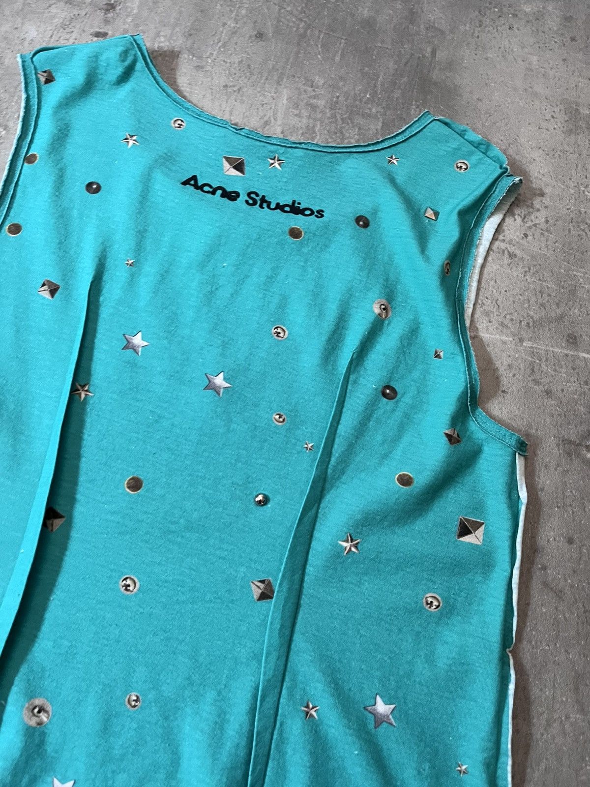 Acne Studios Acne Studios tank top eye turquoise cotton Size US M / EU 48-50 / 2 - 11 Thumbnail