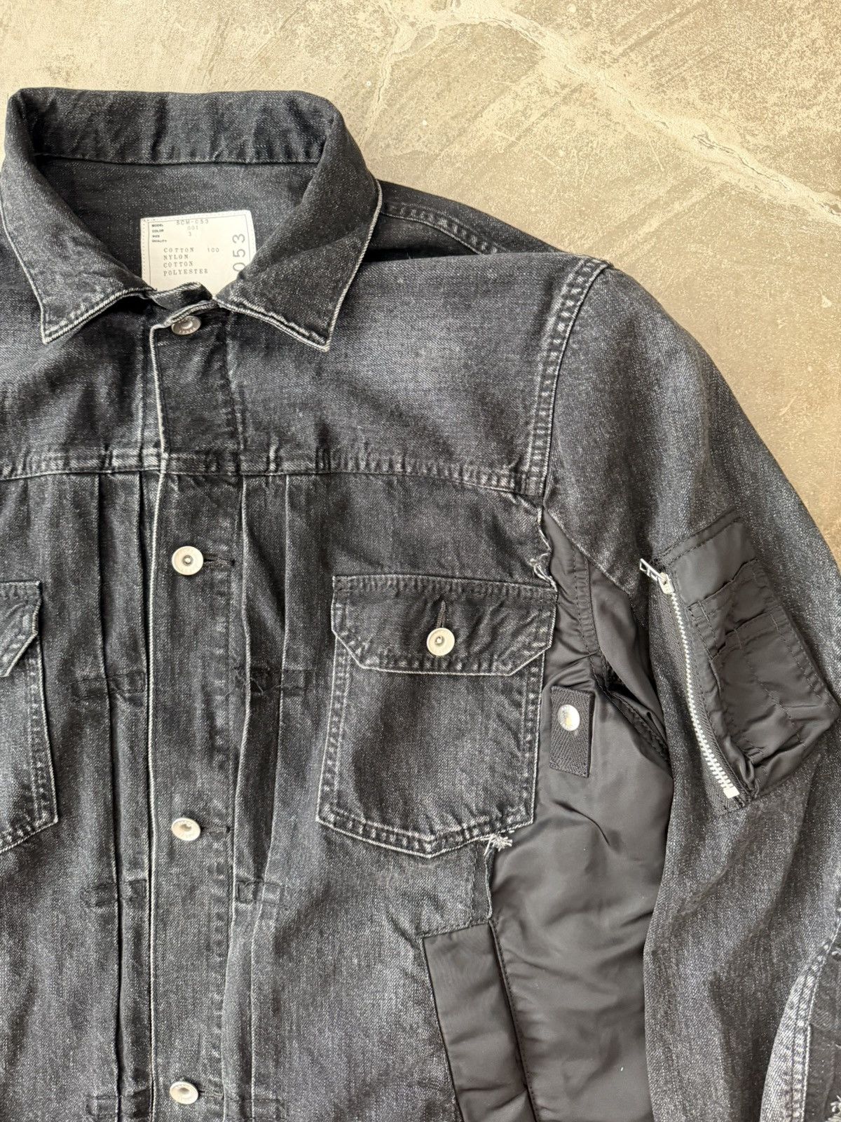 Sacai Sacai MA1 Denim Patchwork Jacket Kapital Our Legacy Visvim Size US L / EU 52-54 / 3 - 3 Thumbnail