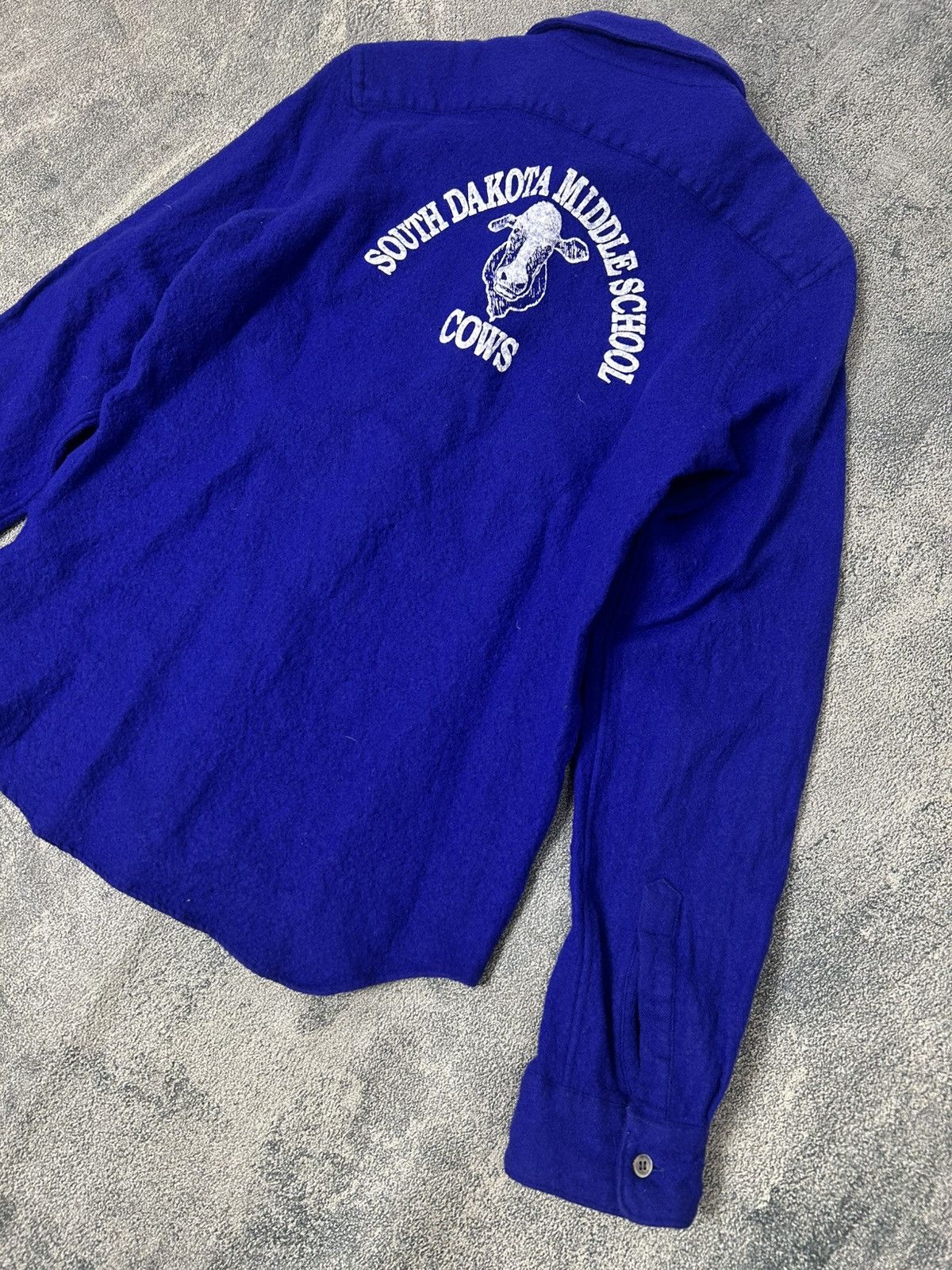 Junya Watanabe 🐐2002 South Dakota Middle School Cows Wool Button up Size US S / EU 44-46 / 1 - 4 Thumbnail
