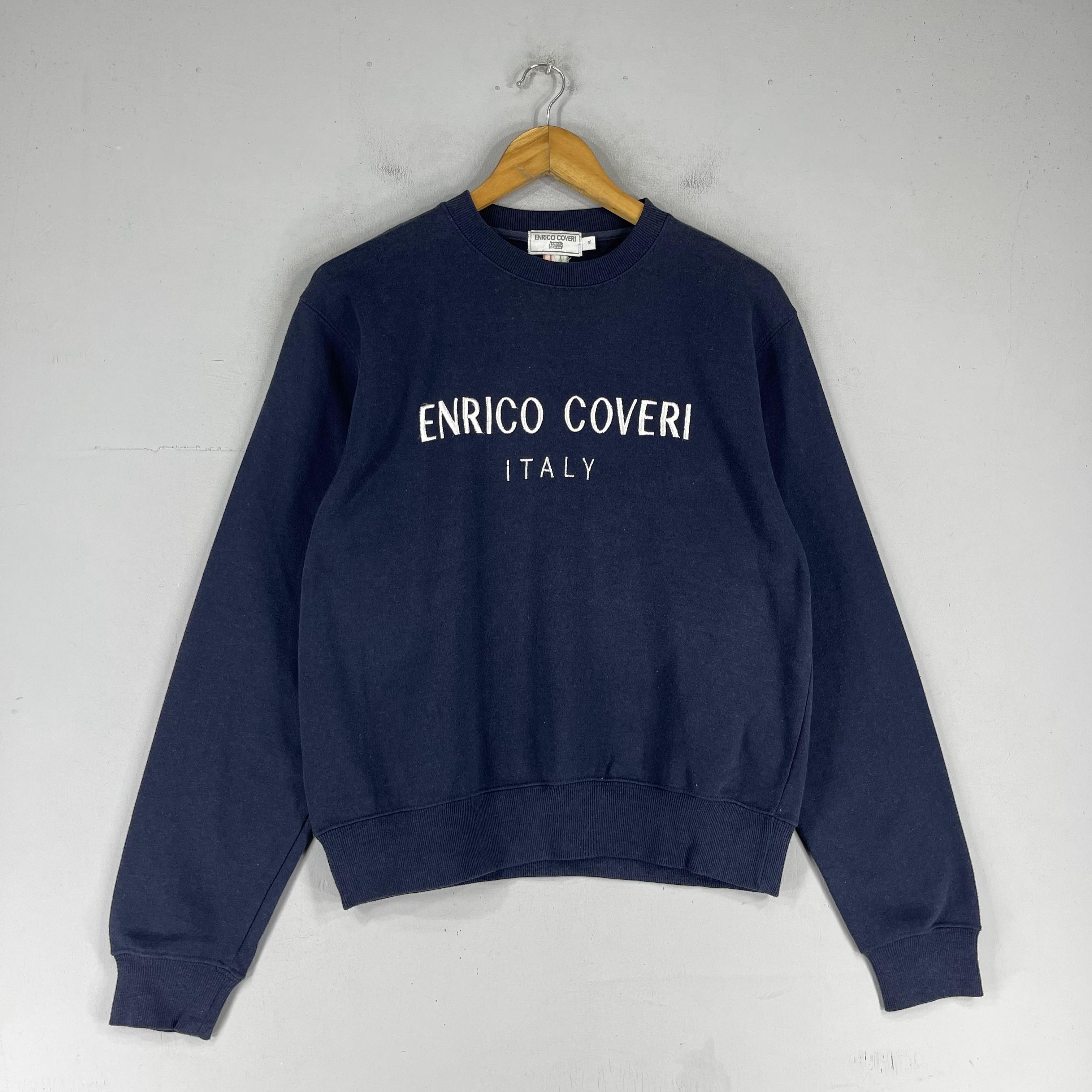 Designer × Enrico Coveri Vintage ENRICO COVERI Spellout Embroidery Sweatshirt Size US S / EU 44-46 / 1 - 3 Thumbnail